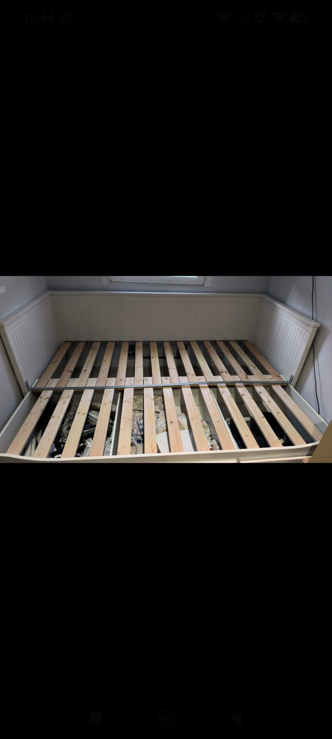 HEMNES Estructura diván con 3 cajones, blanco, 80x200 cm