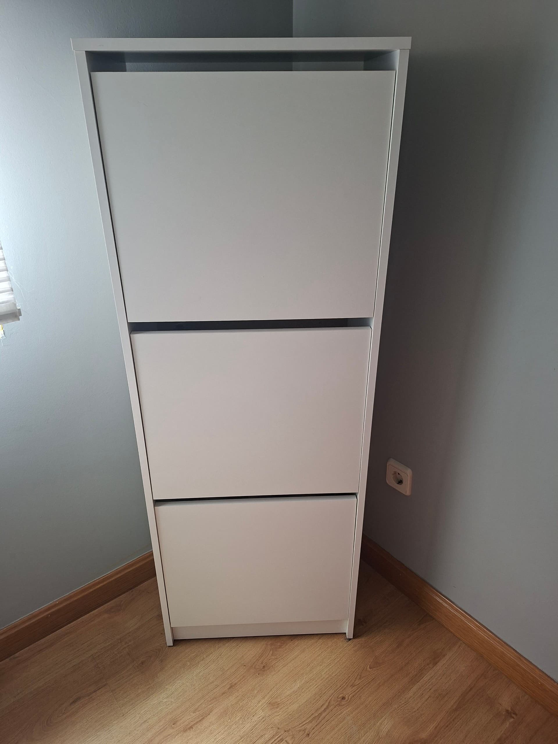 BISSA sabater amb 3 compartiments, blanc, 49x28x135 cm