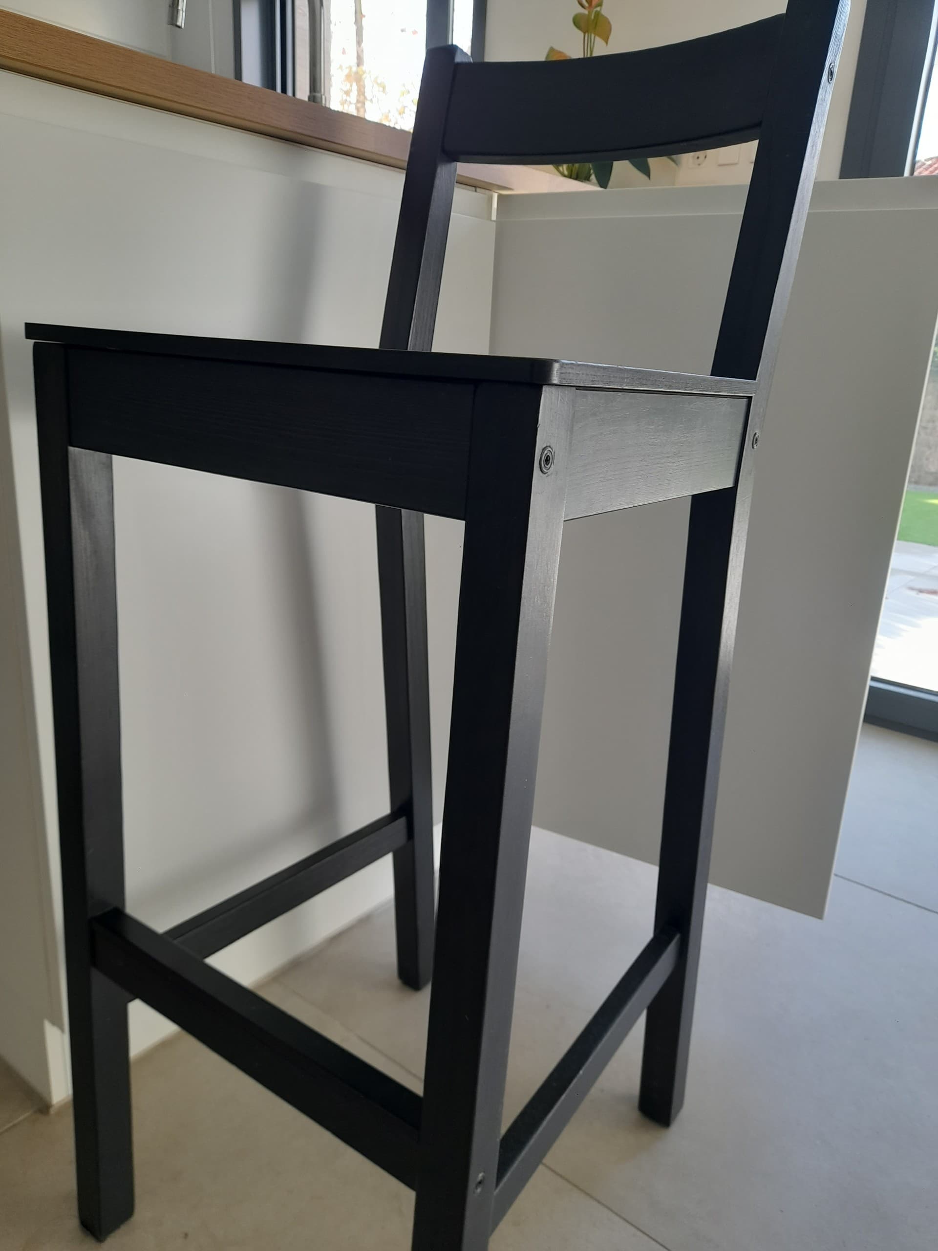 NORDVIKEN tallo alto, negro, 75 cm