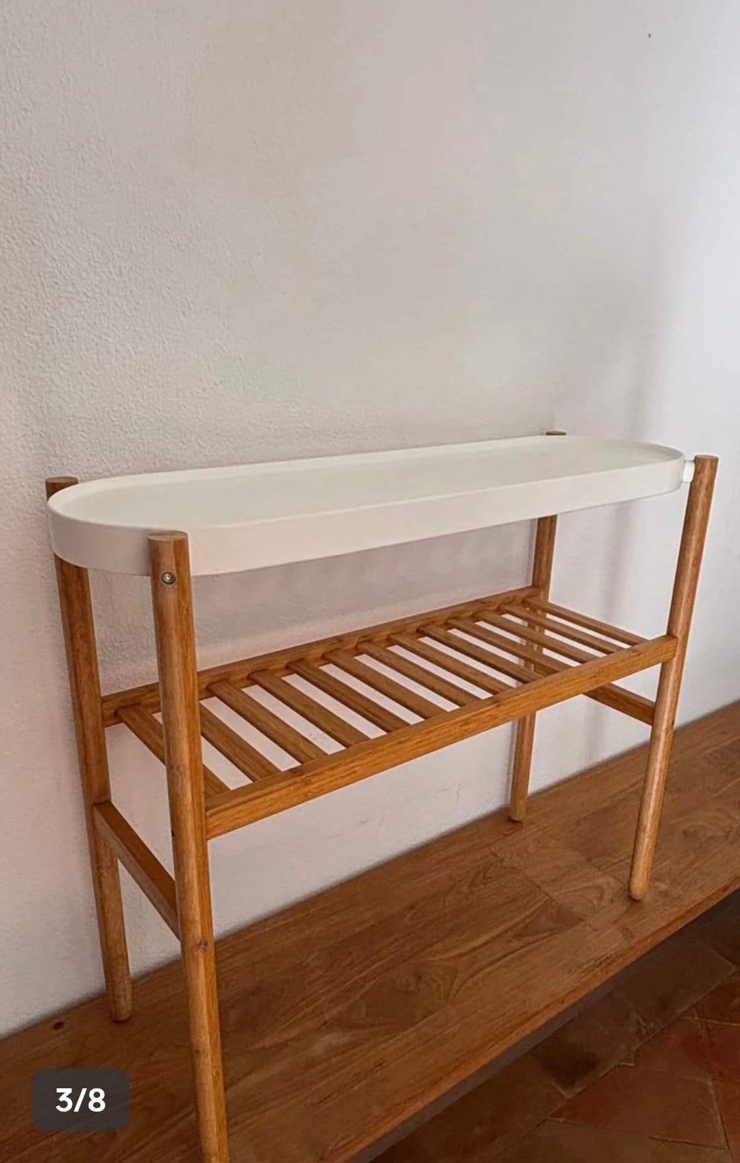 SATSUMAS soporte p/plantas, bambú/branco, 70 cm