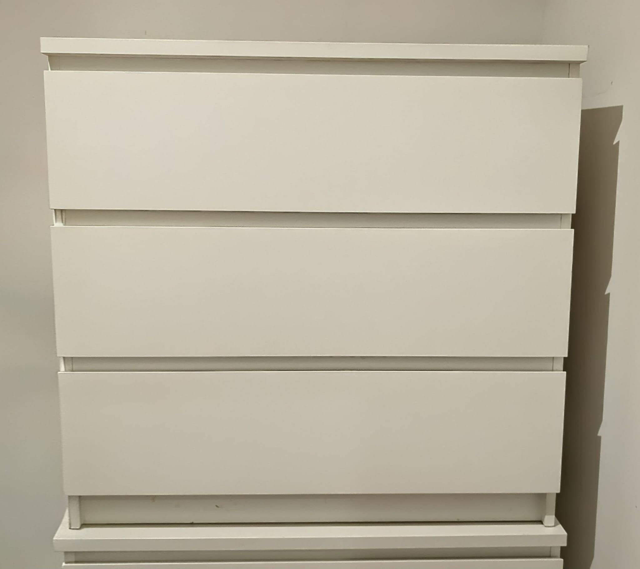 MALM calaixera de 3 calaixos, blanc, 80x78 cm