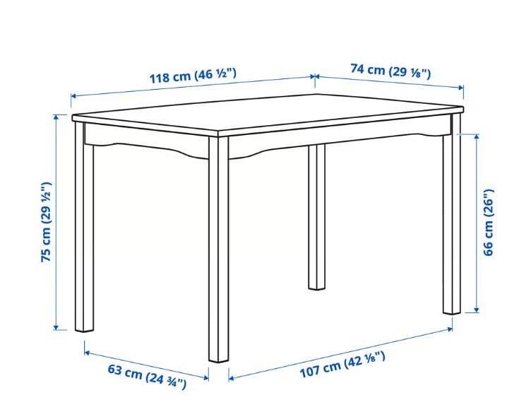 HÄGERNÄS mesa con 4 cadeiras, tint envll piñeiro