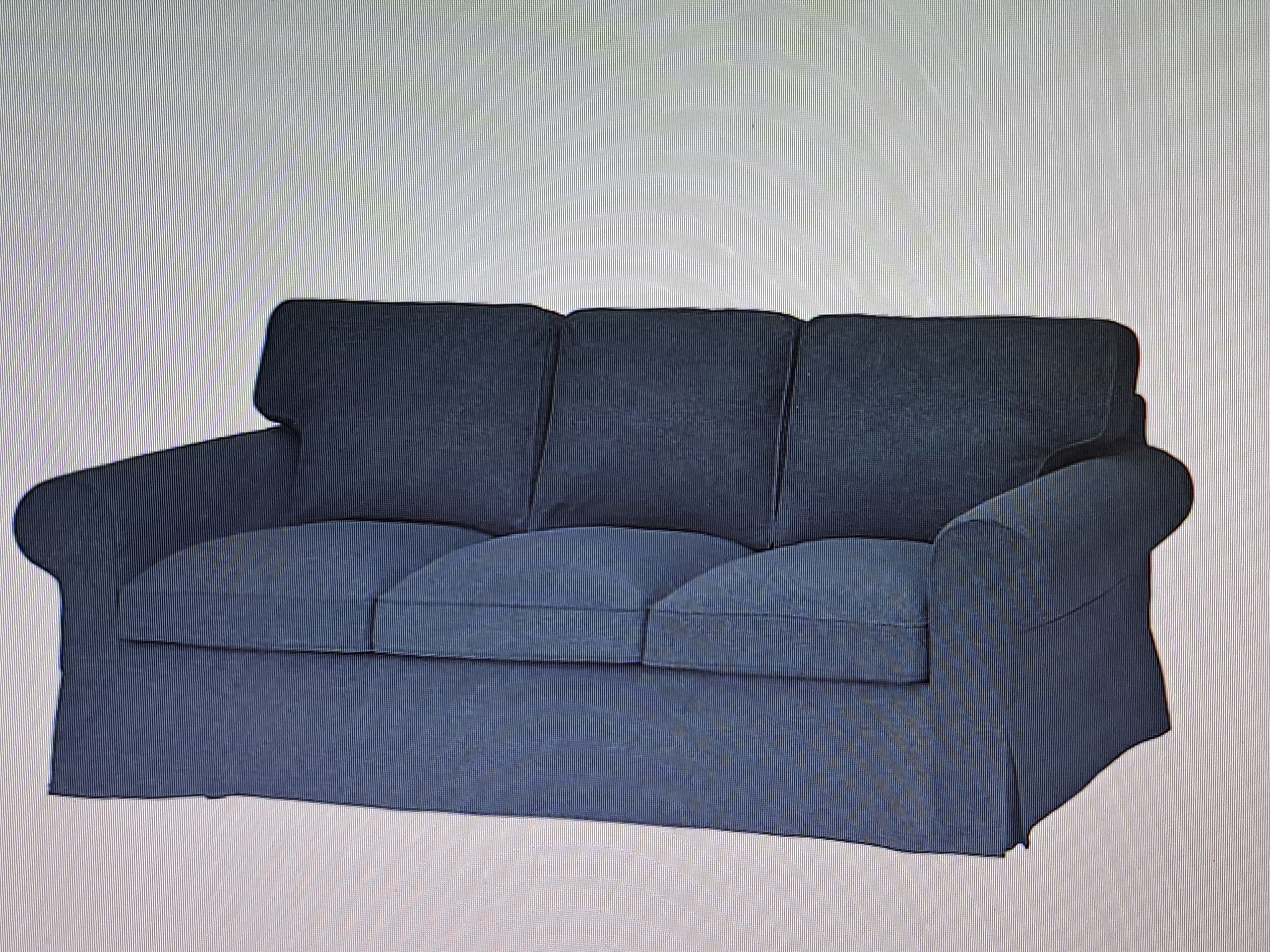 EKTORP cover for 3-seat sofa, Hillared beige