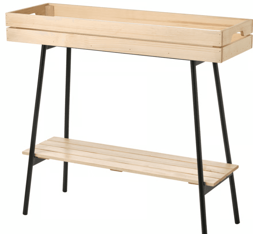 VANILJSTÅNG soporte para plantas, pino/negro, 67 cm