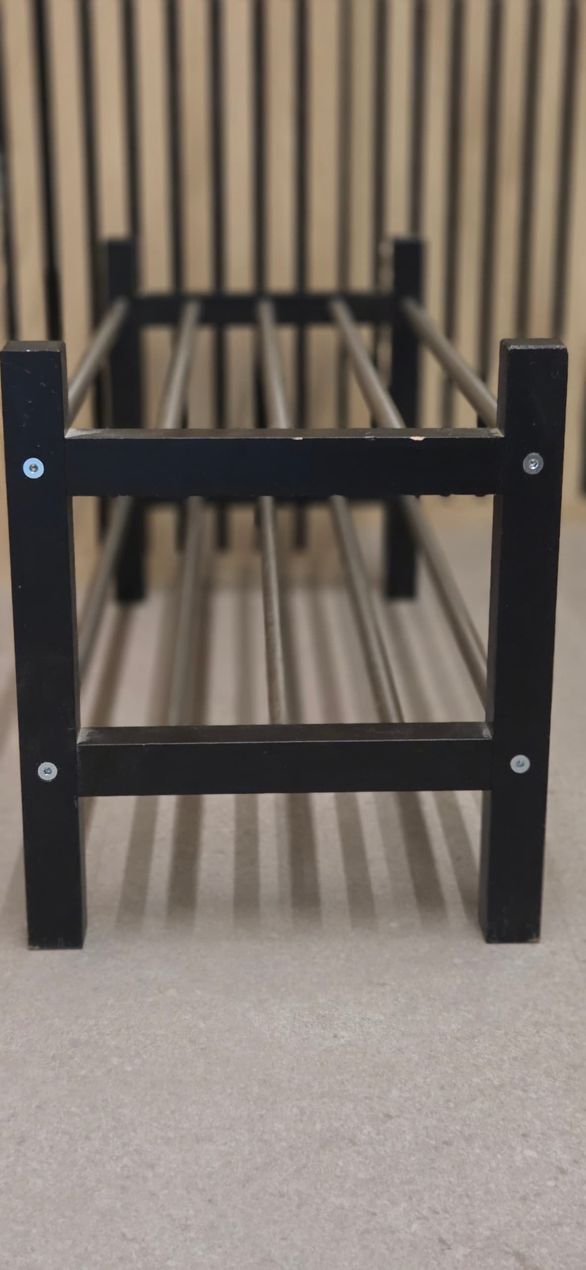 TJUSIG shoe rack, black, 79x32x37 cm