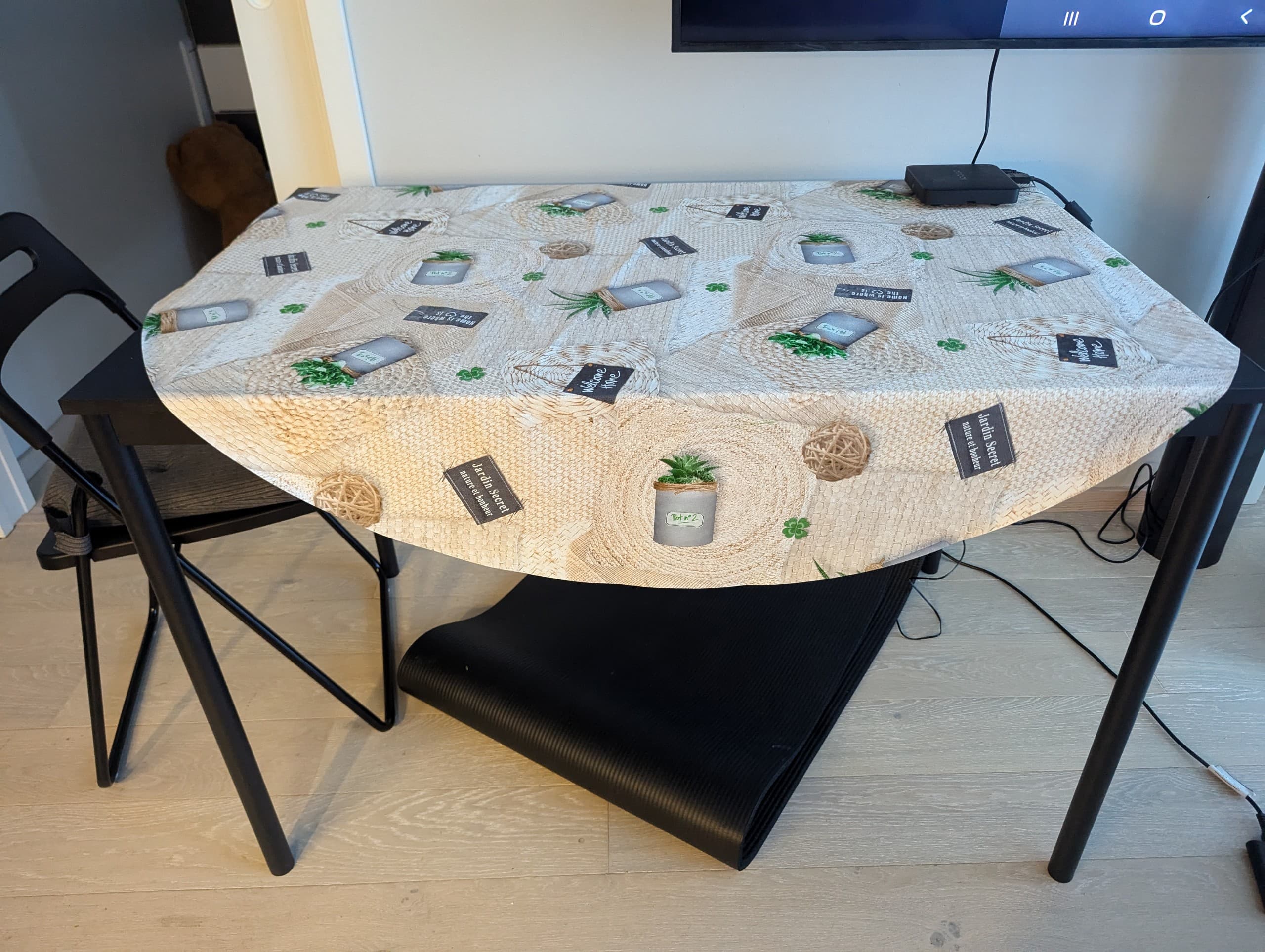 SANDSBERG table, black, 110x67 cm