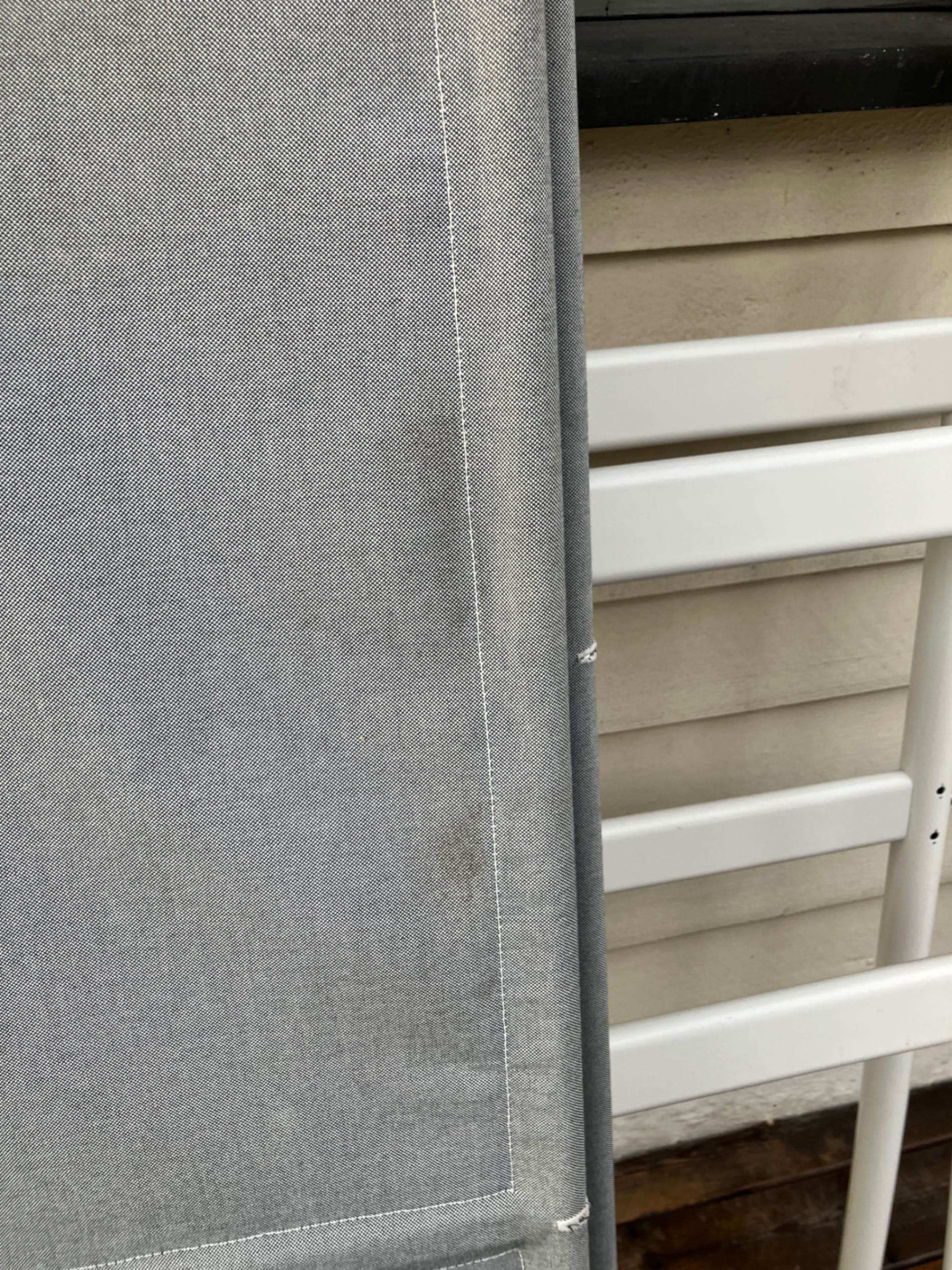 VITVAL loft bed frame, white/light grey, 90x200 cm