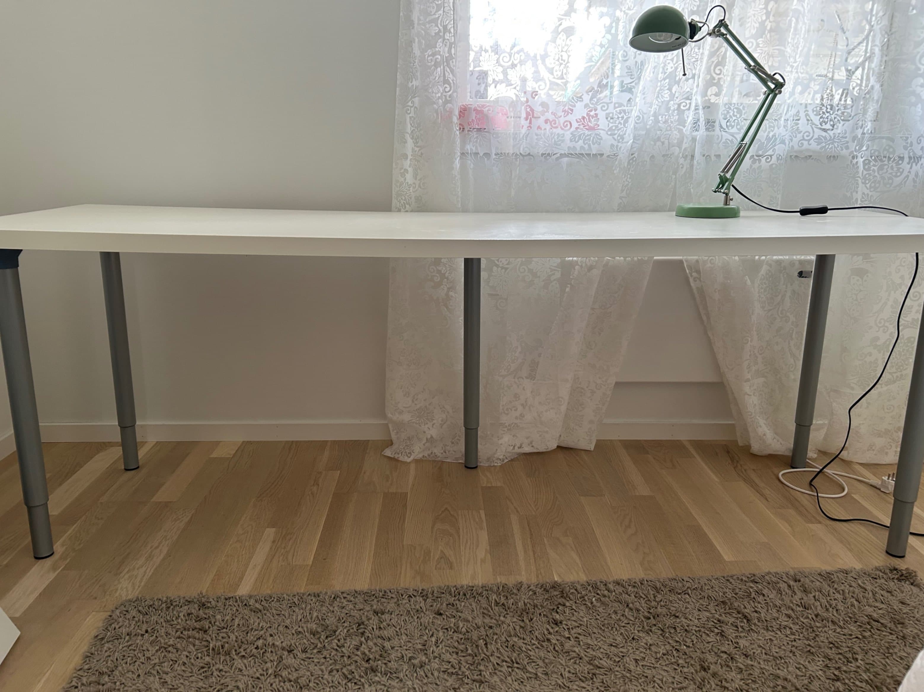 LAGKAPTEN table top, white, 200x60 cm