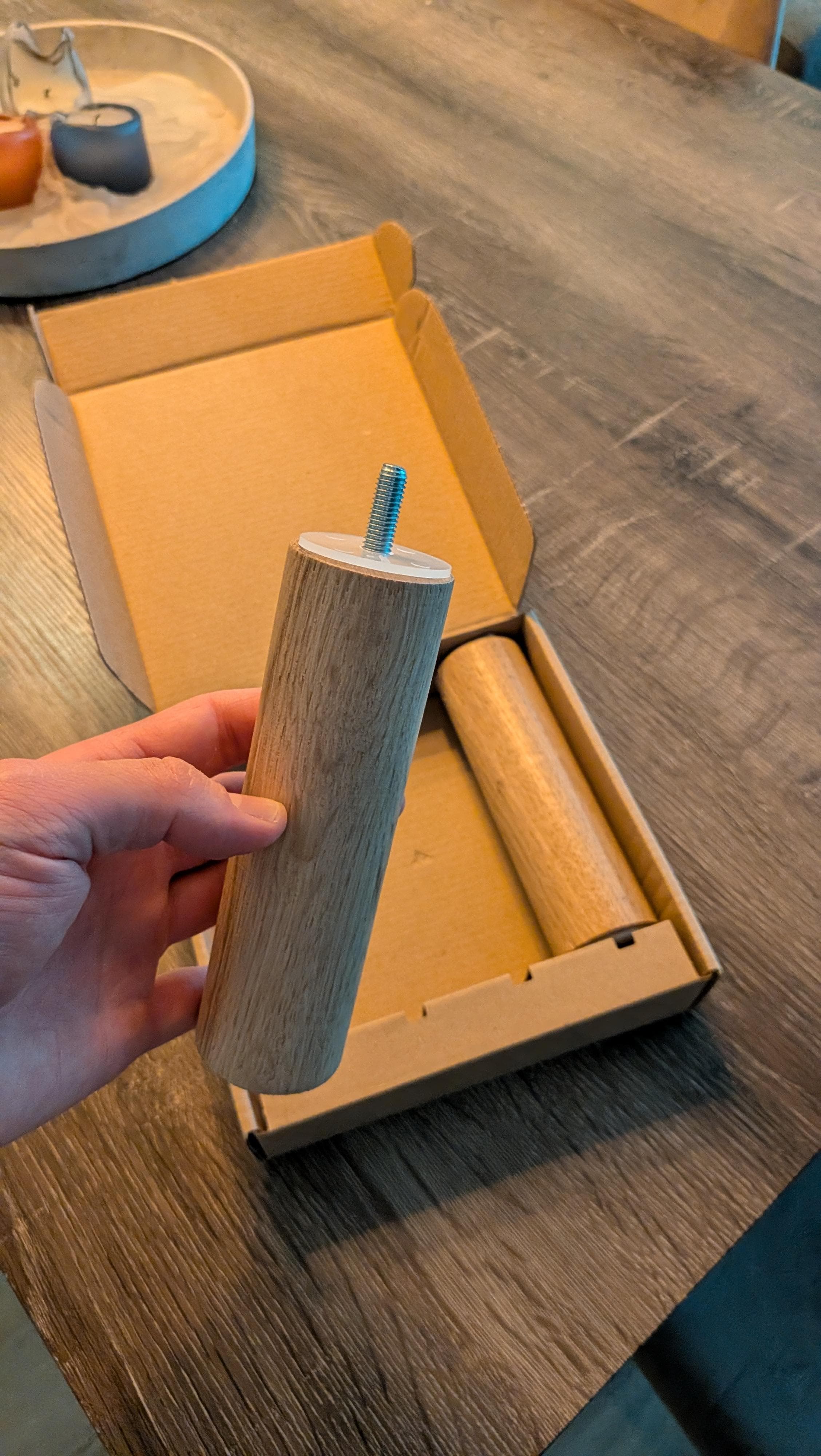 LANDSKRONA leg, wood, 15 cm