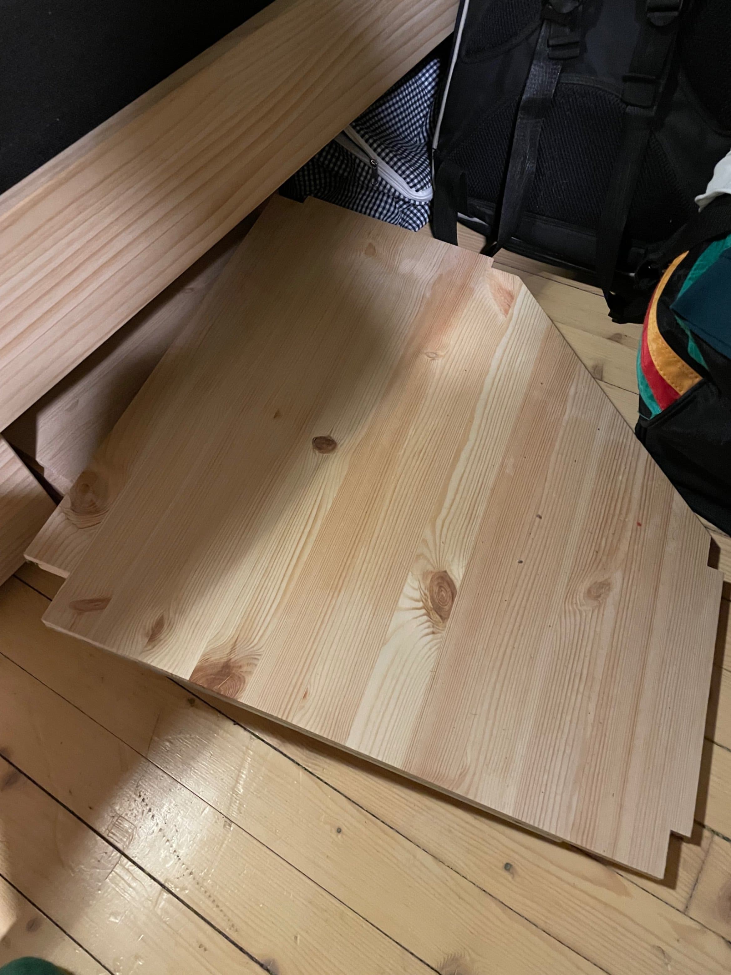 IVAR corner shelf, pine, 56x56x30 cm