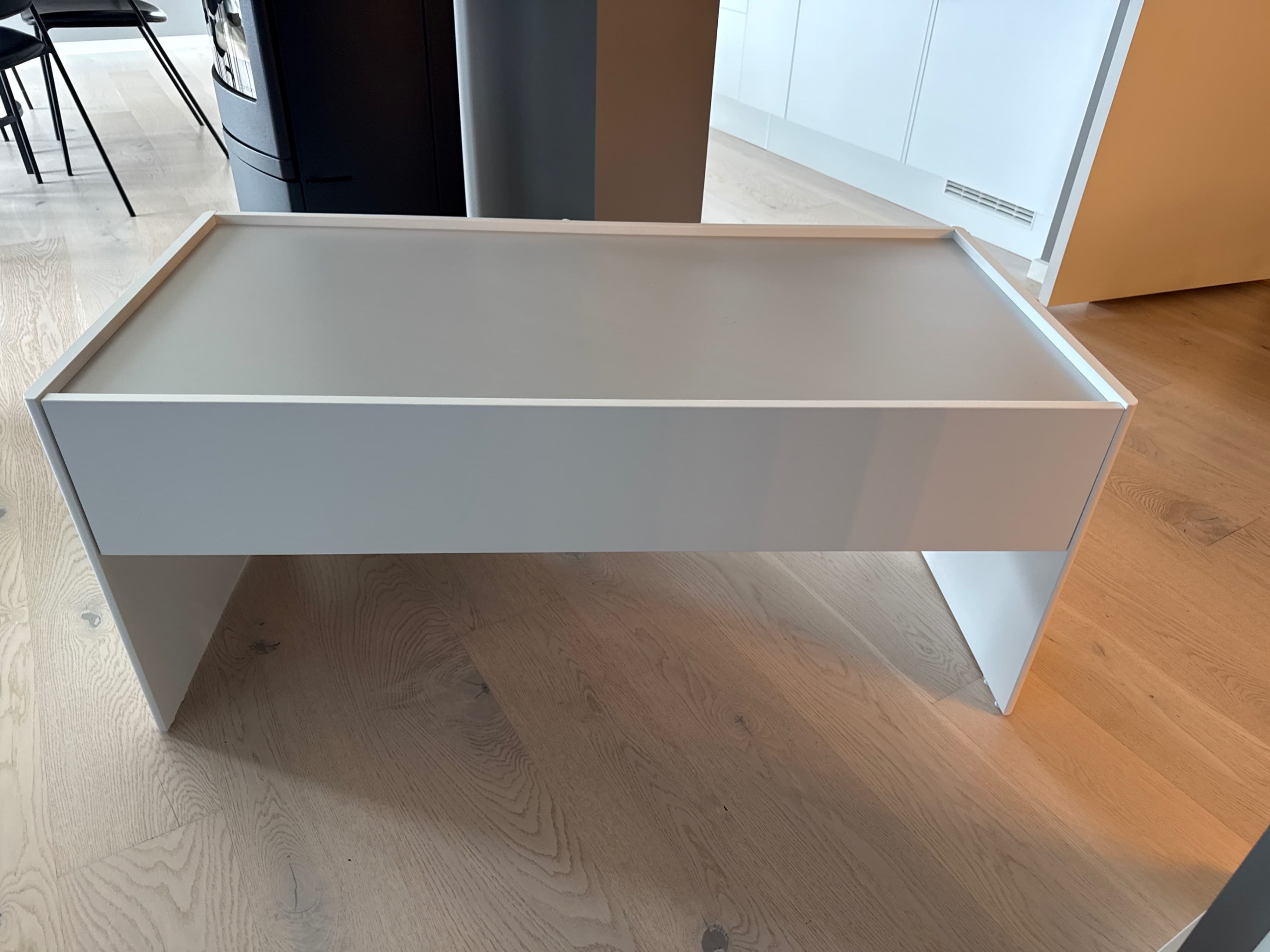 DUNDRA activity table with storage, white/grey