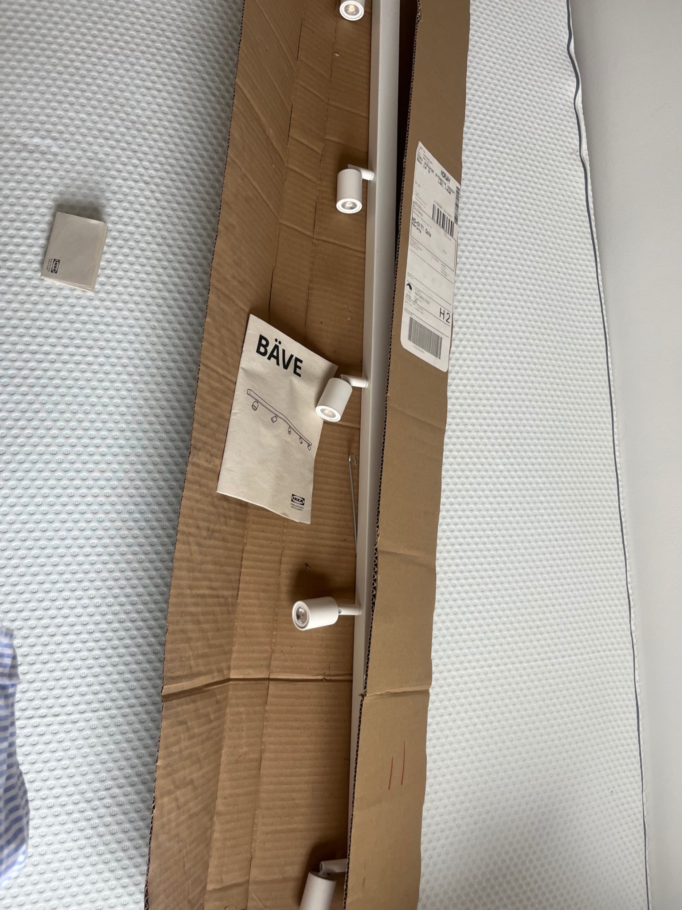 BÄVE LED ceiling track, 5-spots, white