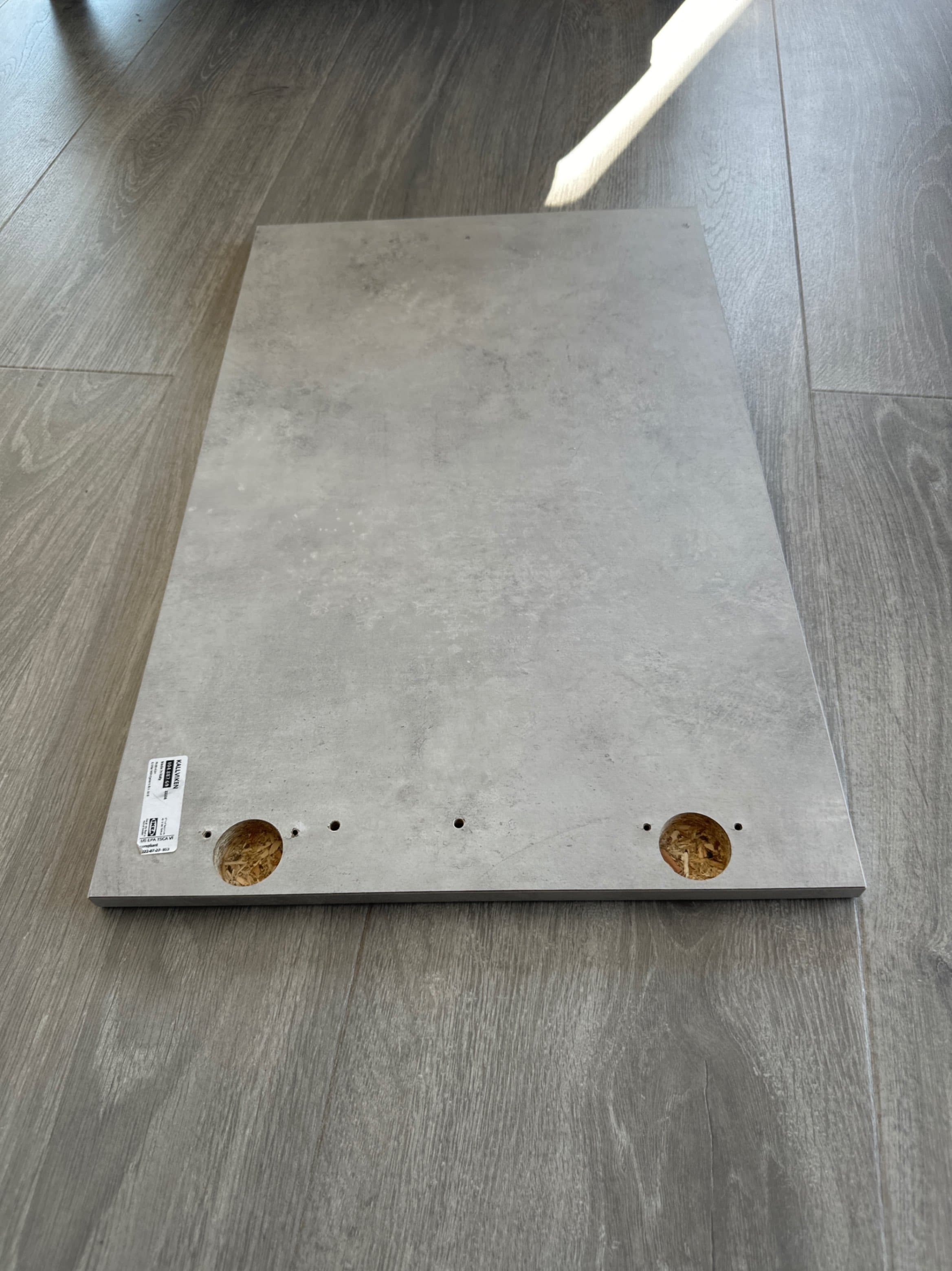 KALLVIKEN door/drawer front, light grey concrete effect, 60x38 cm
