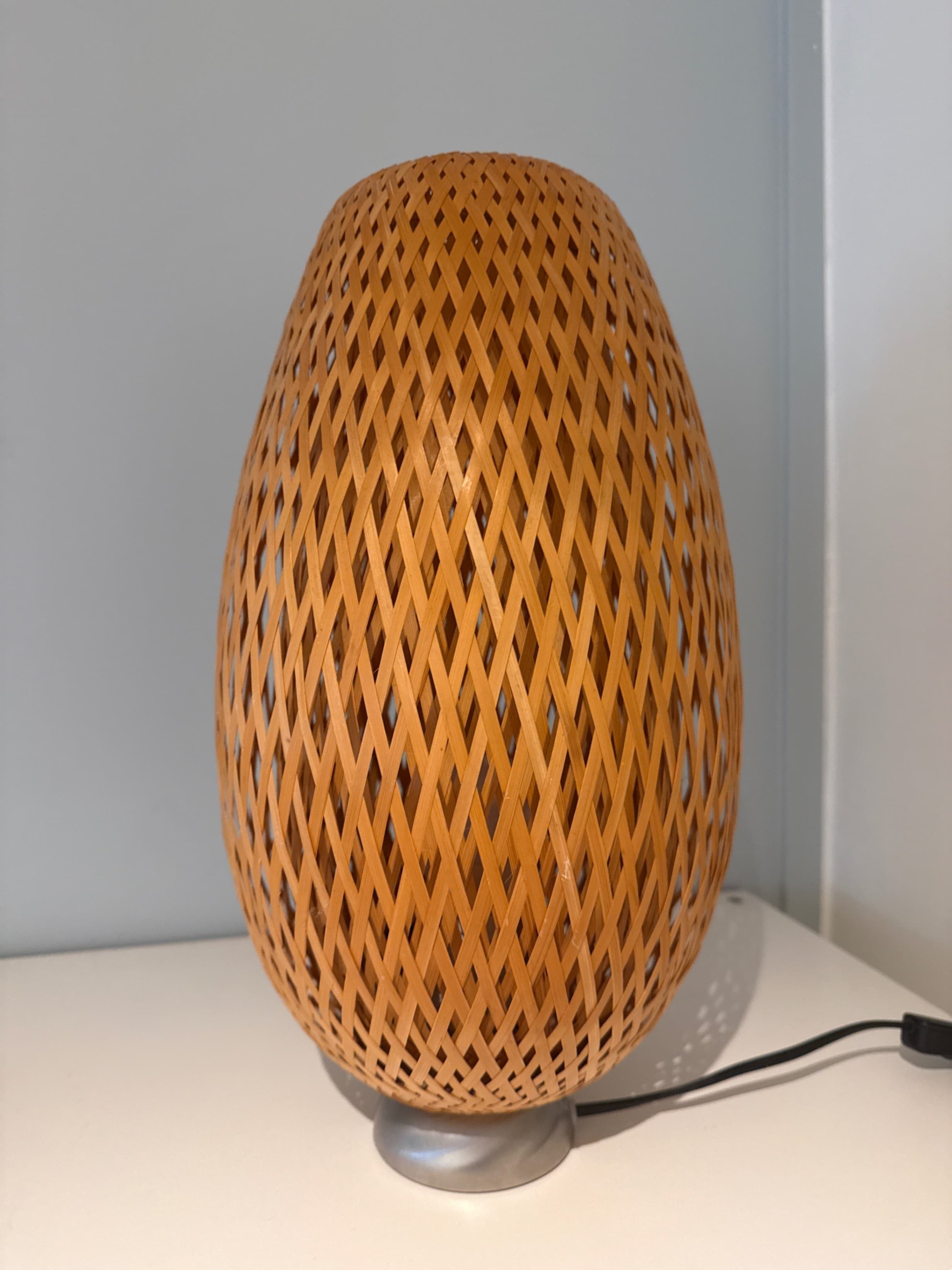 BÖJA table lamp, bamboo/handmade