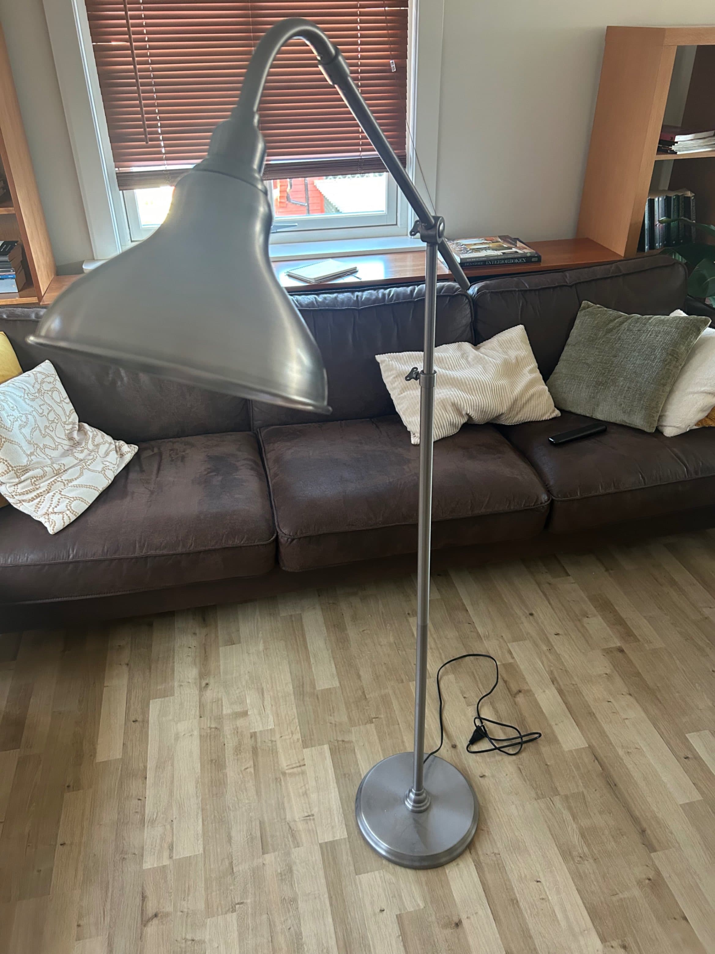 ANKARSPEL floor/reading lamp, pewter effect
