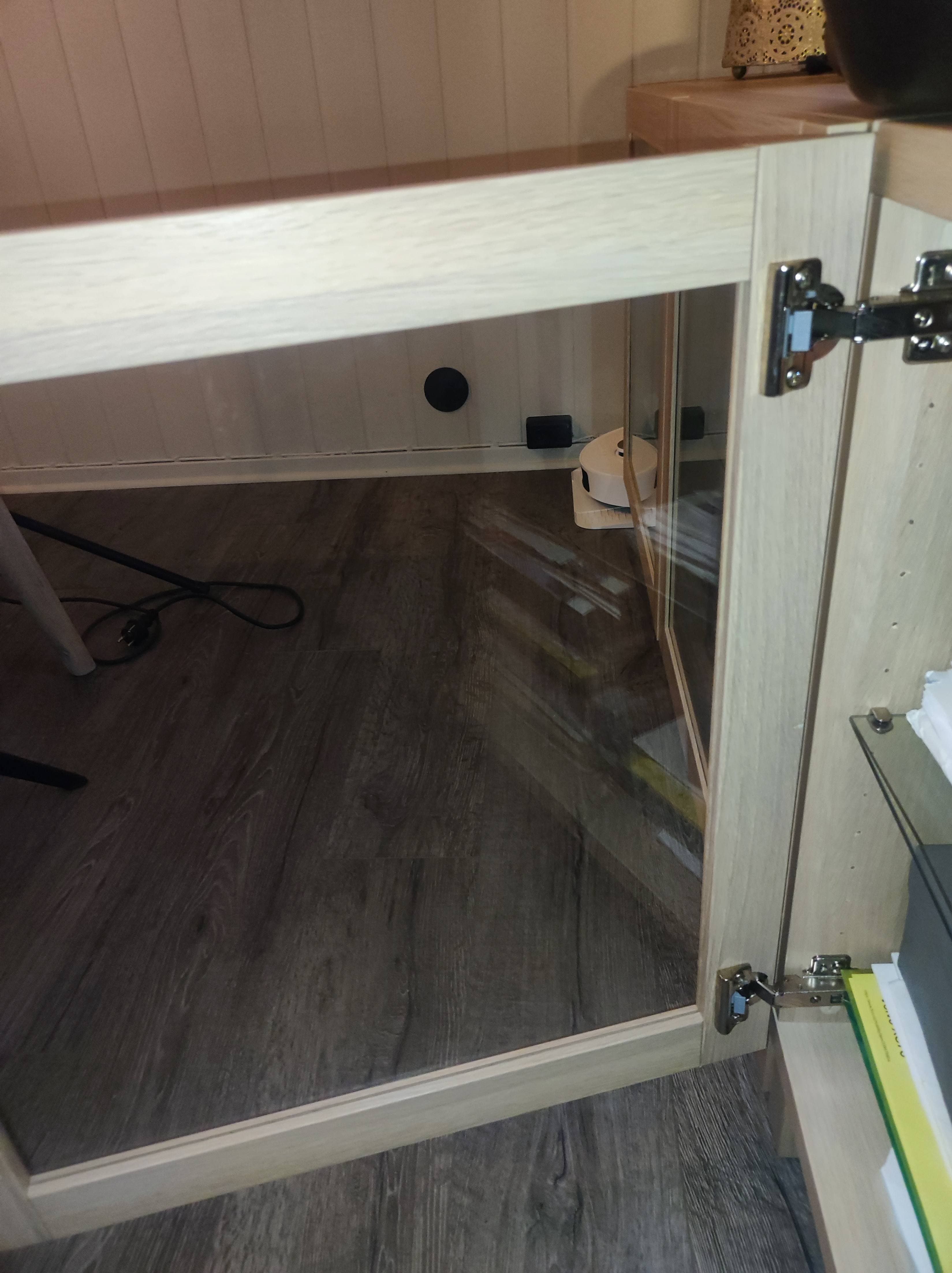 SINDVIK glass door, white stained oak effect/clear glass, 60x64 cm