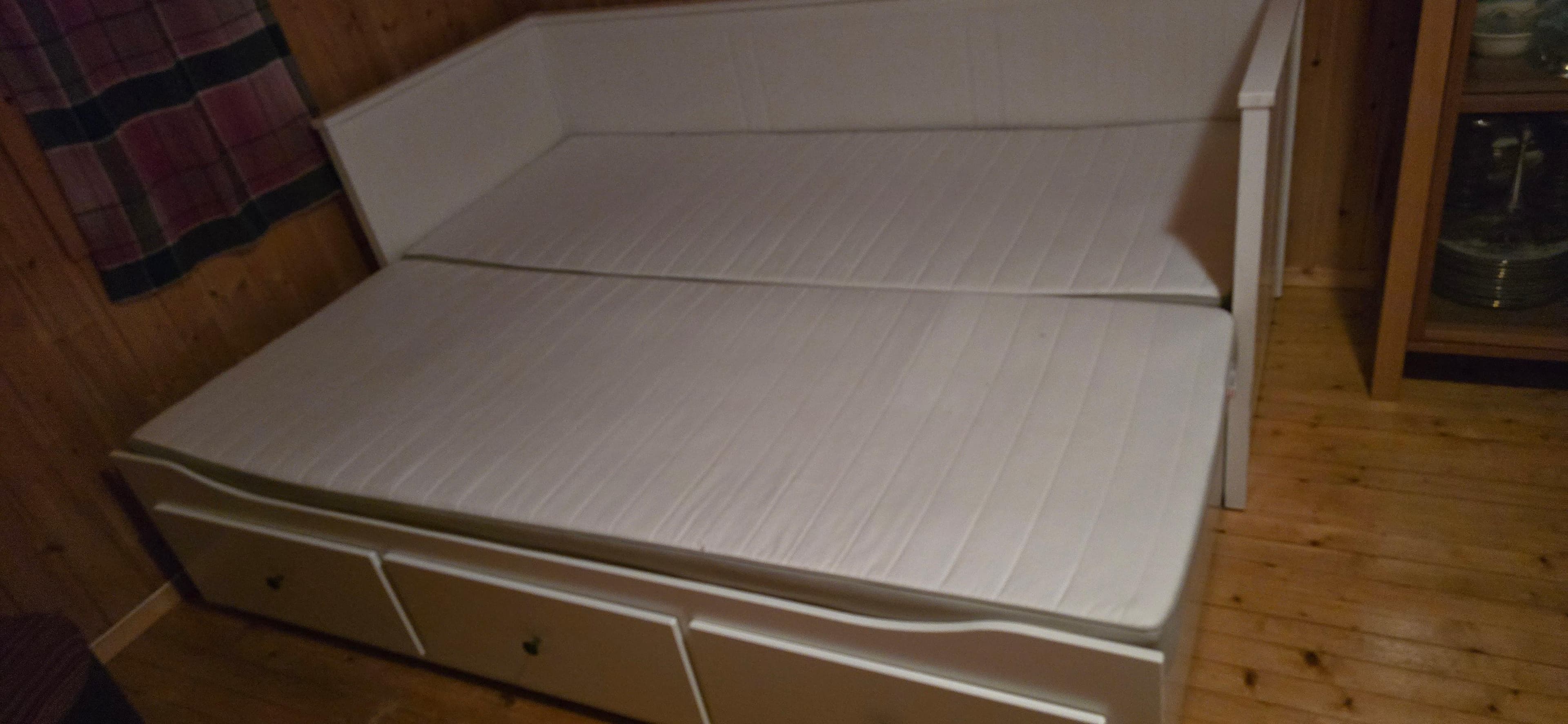 HEMNES Dagseng 3 skuffer, hvit, 80x200 cm