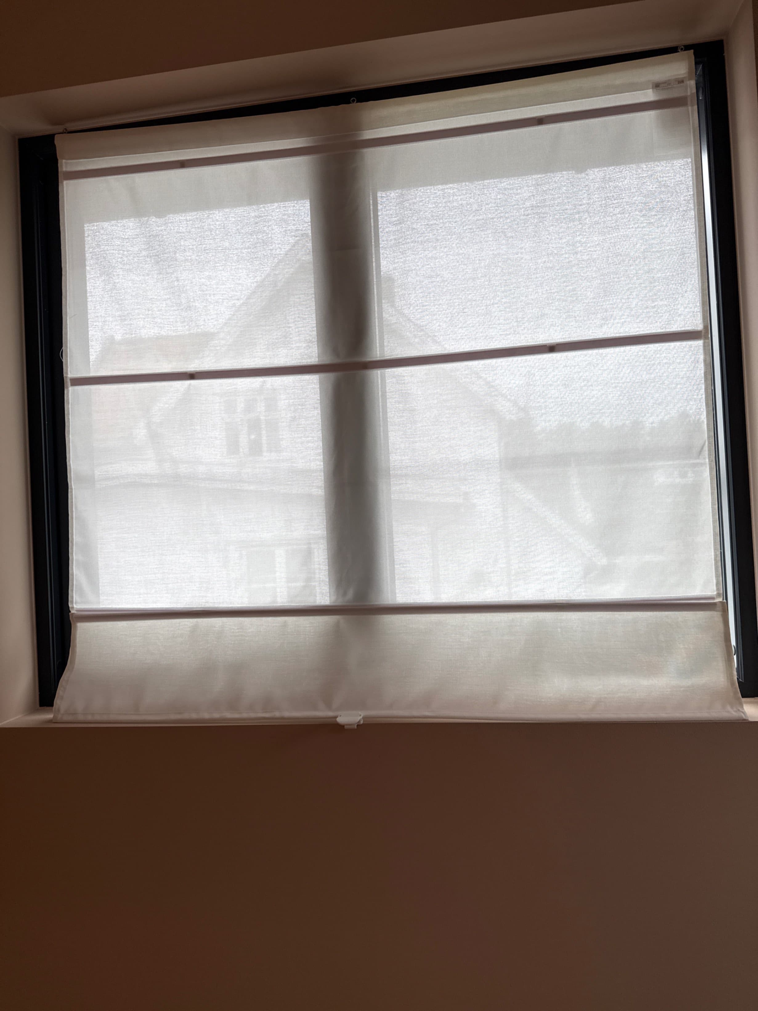 RINGBLOMMA Roman blind, white, 100x160 cm