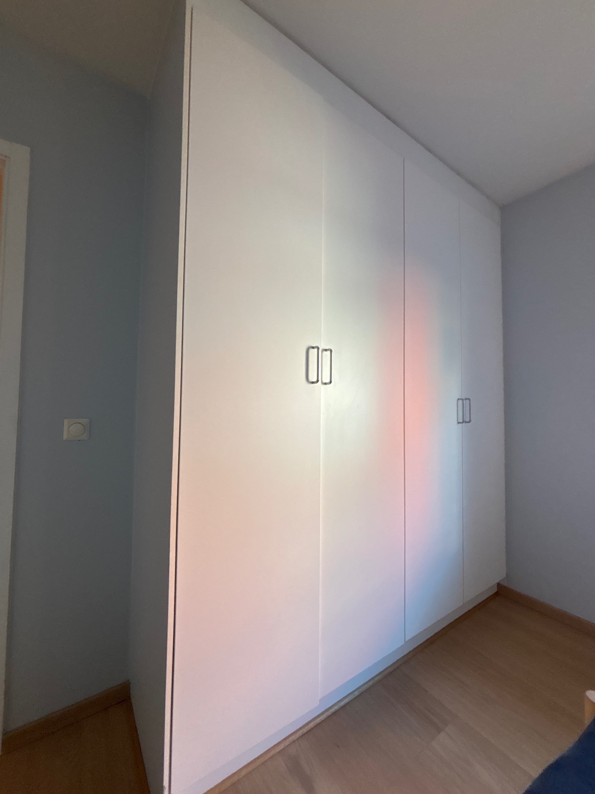 FORSAND door with hinges, white, 50x195 cm