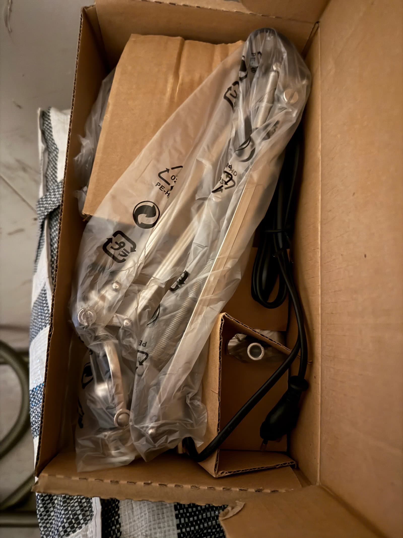 FORSÅ work lamp, nickel-plated