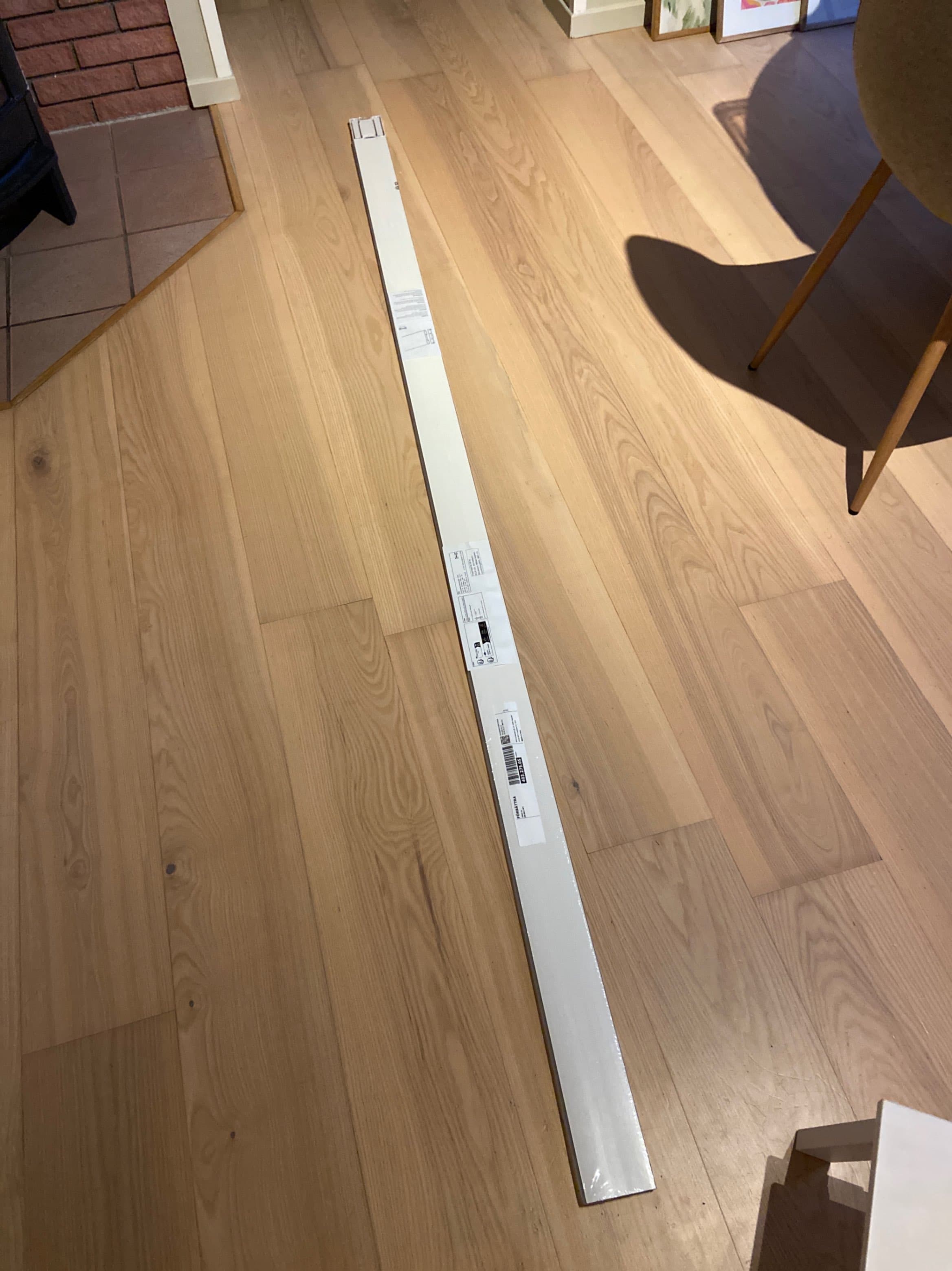 FÖRBÄTTRA plinth, white, 220x8 cm