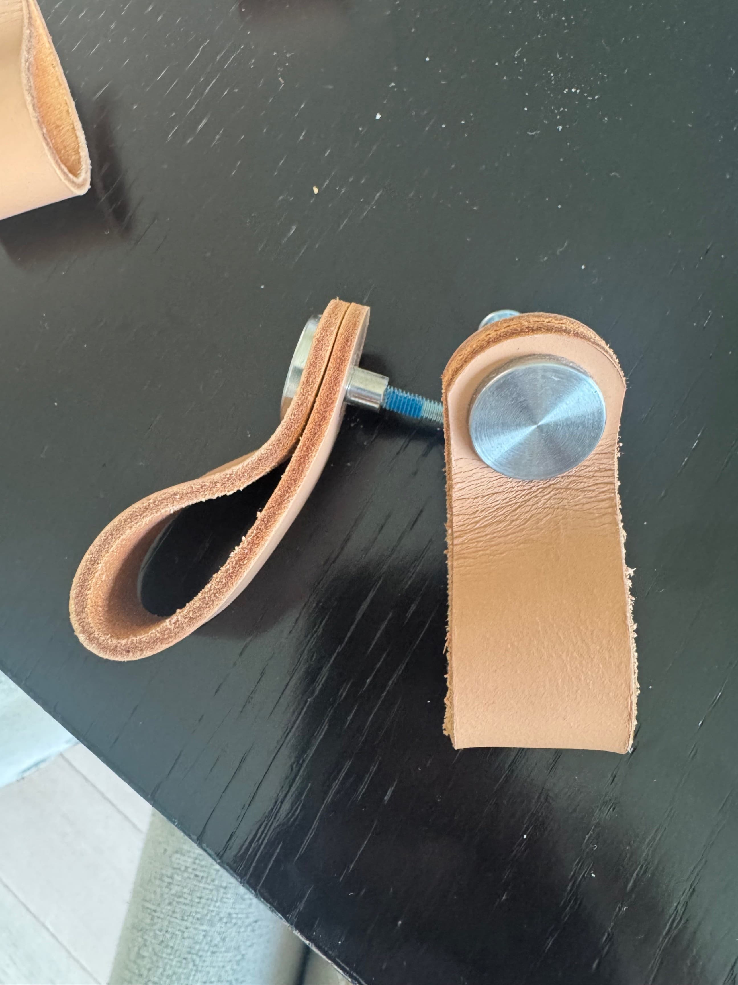 ÖSTERNÄS leather handle, tanned leather, 65 mm