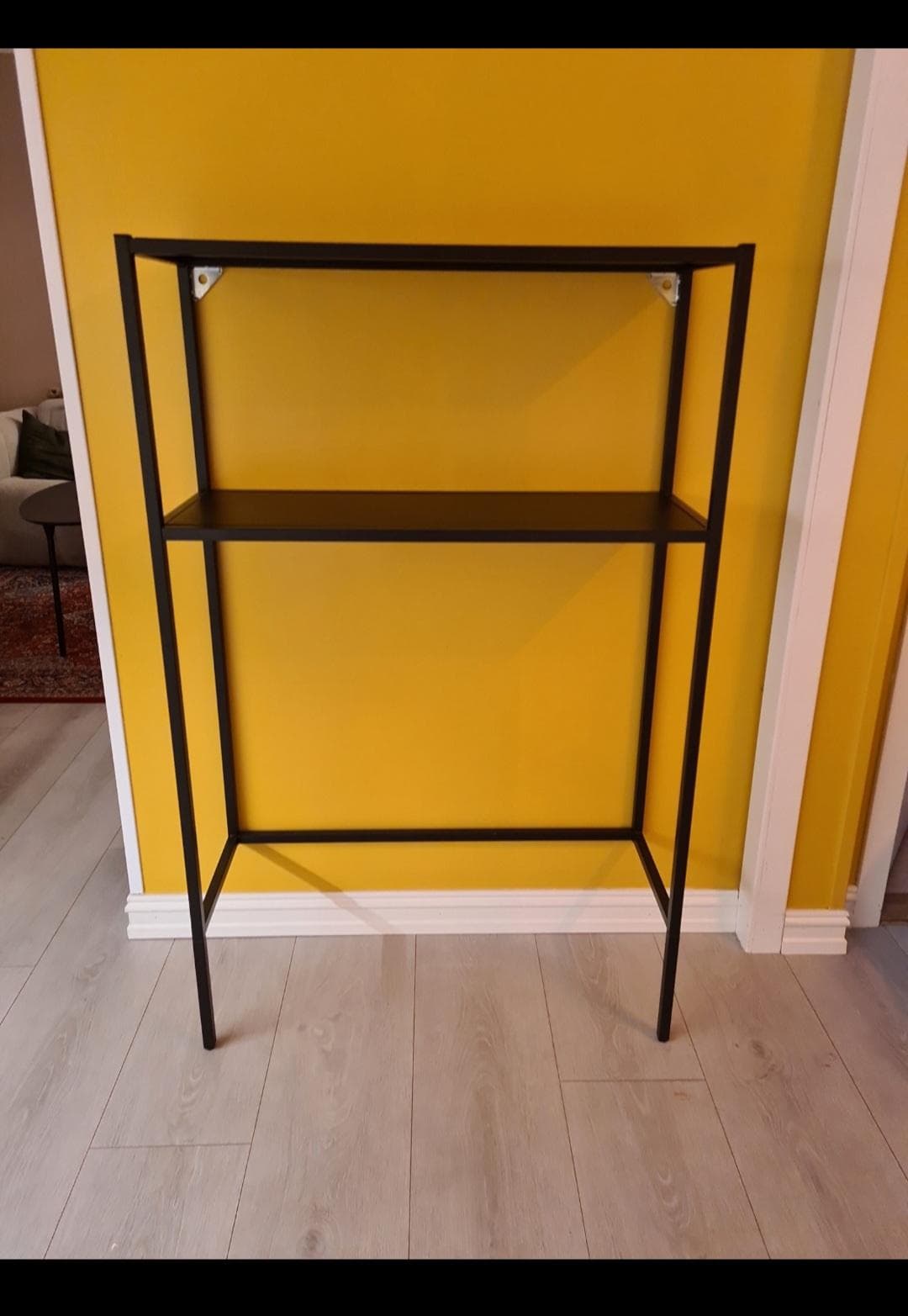 ENHET frame w shelves for washing machine, anthracite, 80x30x129 cm