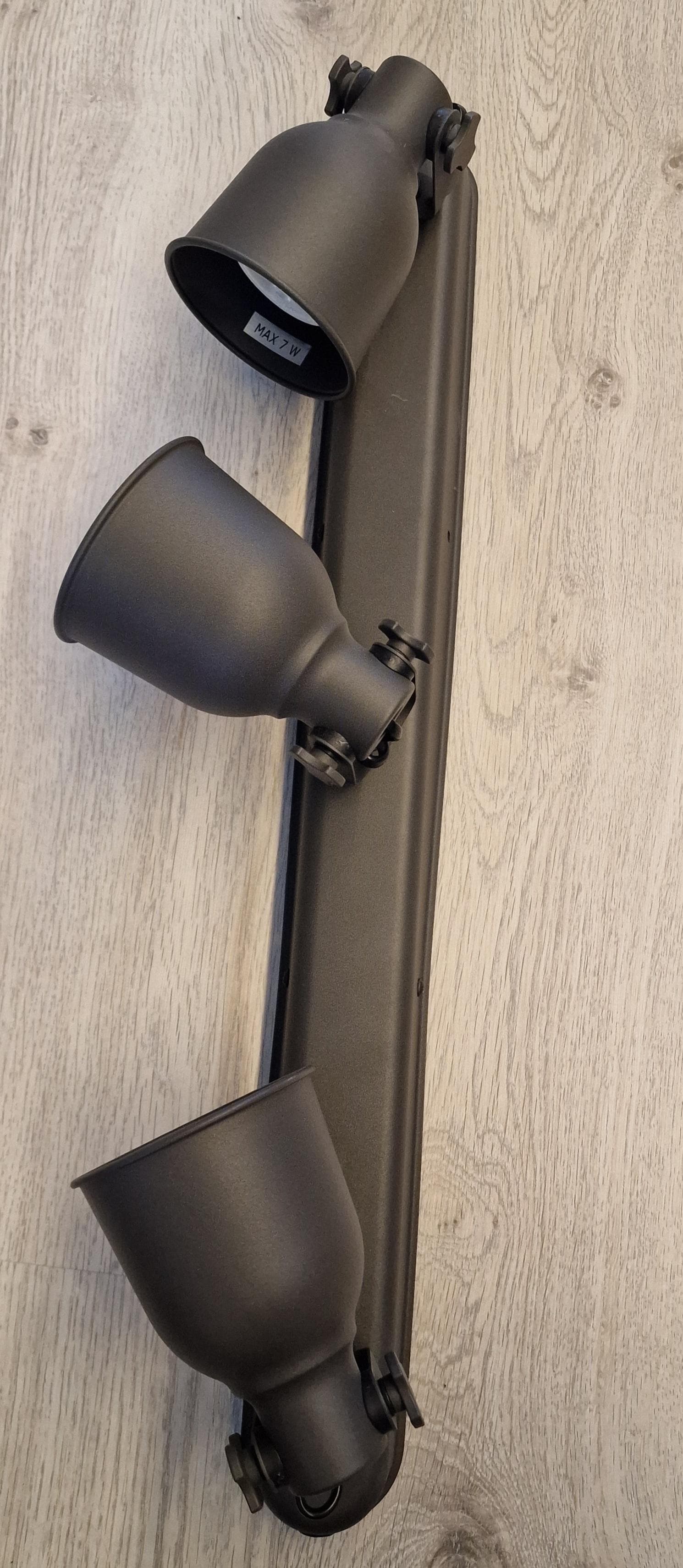 HEKTAR ceiling track, 3-spots, dark grey