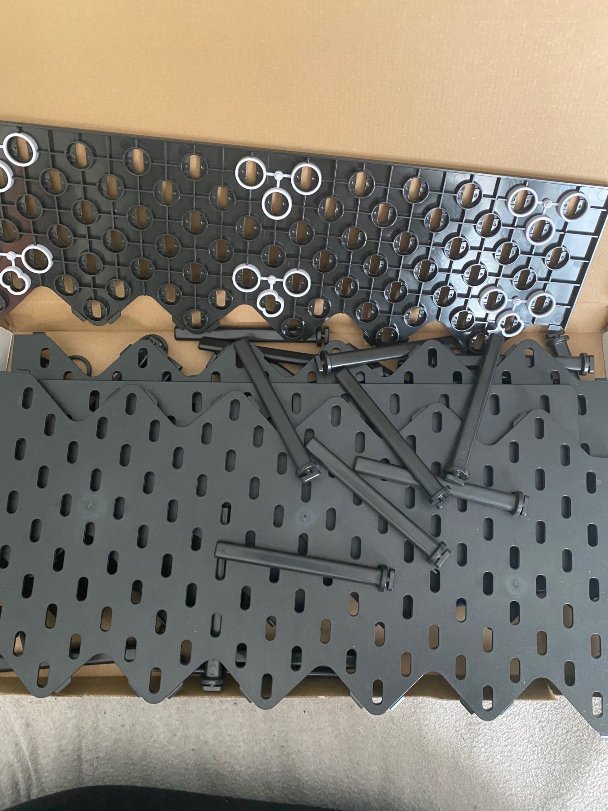 UPPDATERA pegboard drawer organiser, anthracite, 80 cm