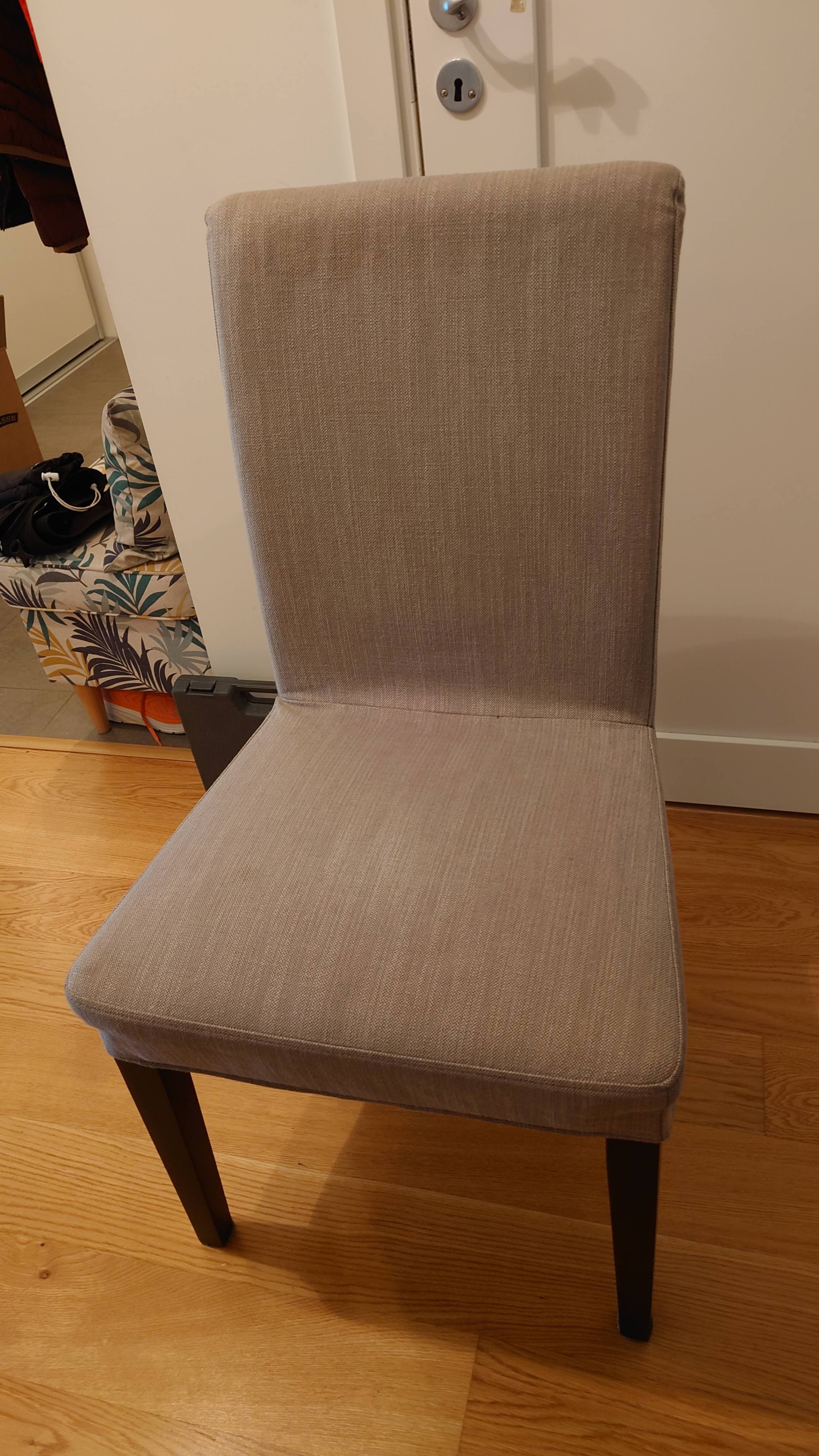 BERGMUND chair, black/Hallarp beige