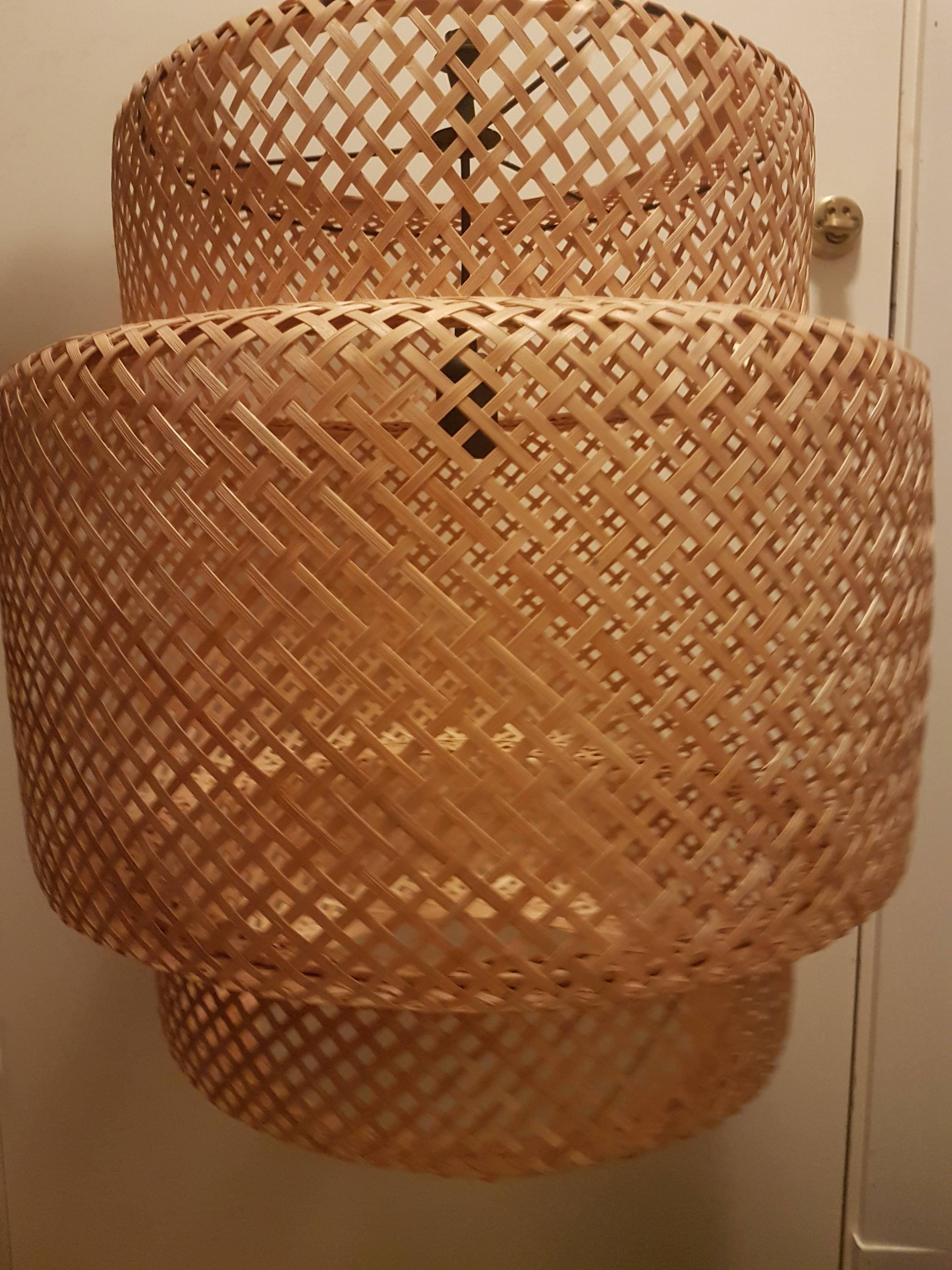 SINNERLIG taklampe, bambus/håndlaget, 50 cm