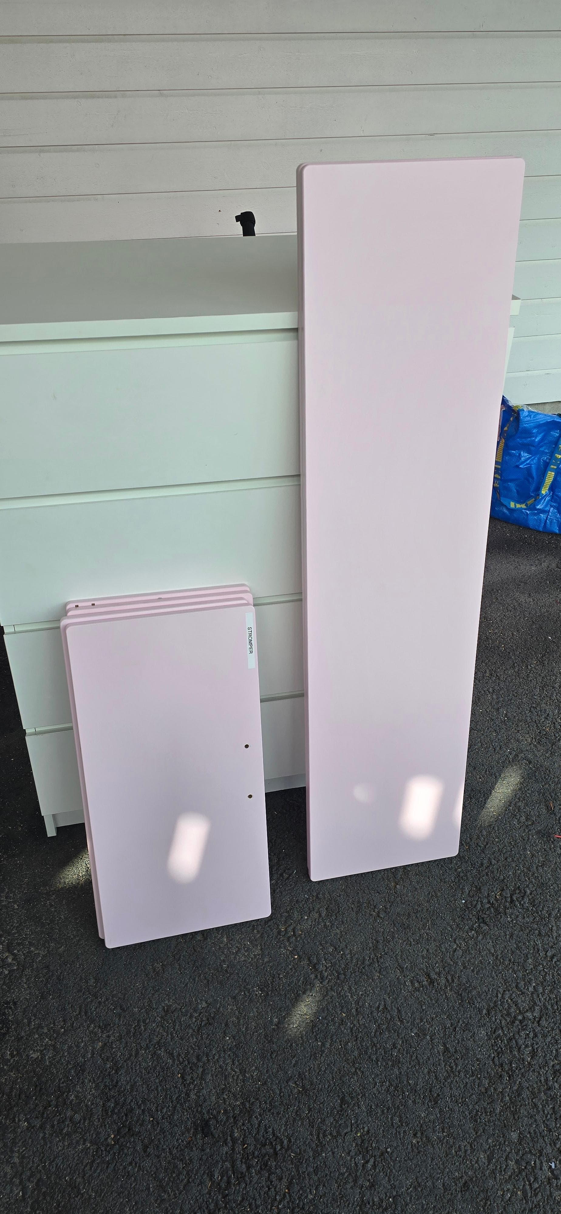 SMÅSTAD door, pale pink, 30x90 cm