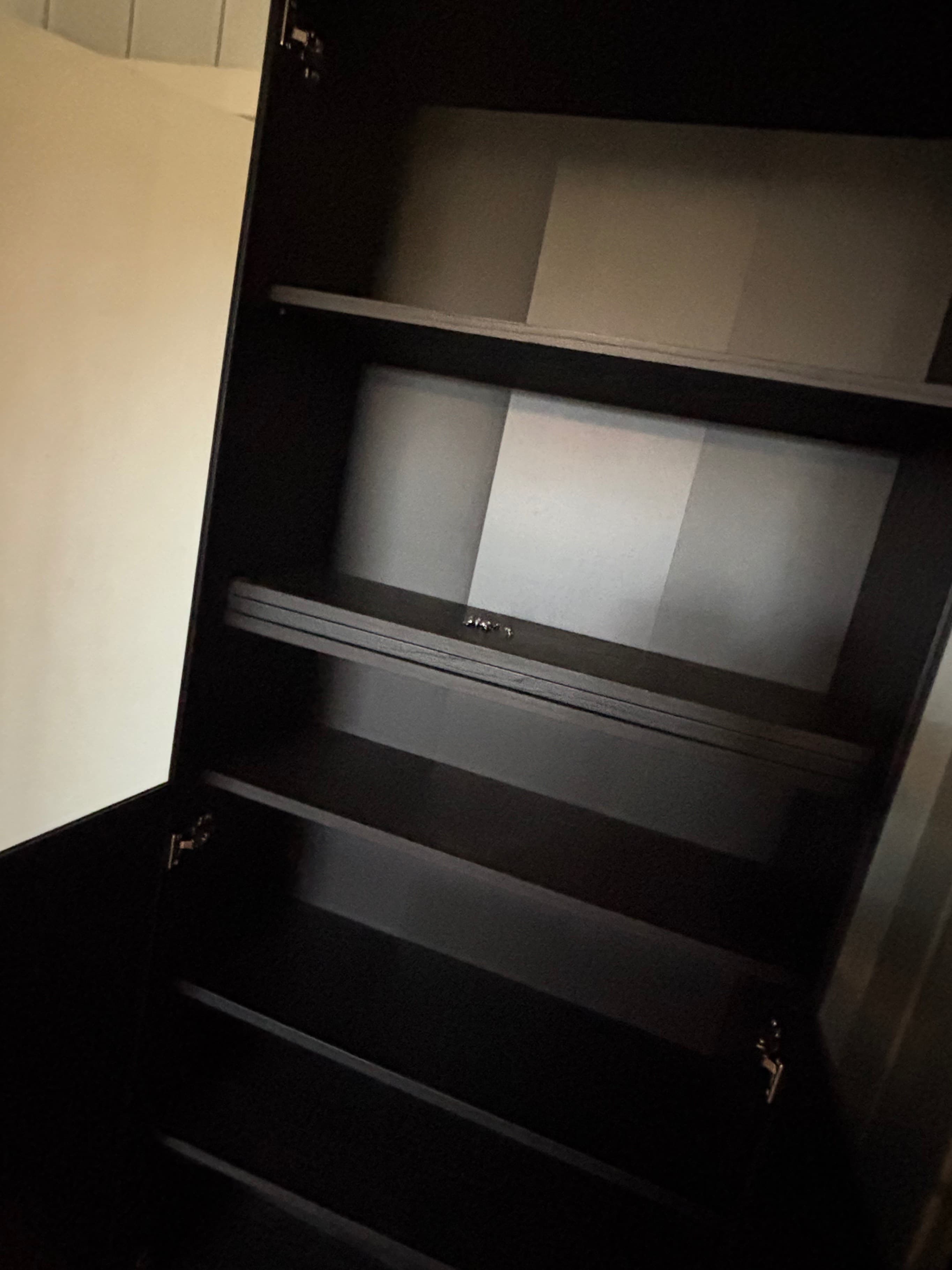 BILLY shelf, black oak effect, 76x26 cm