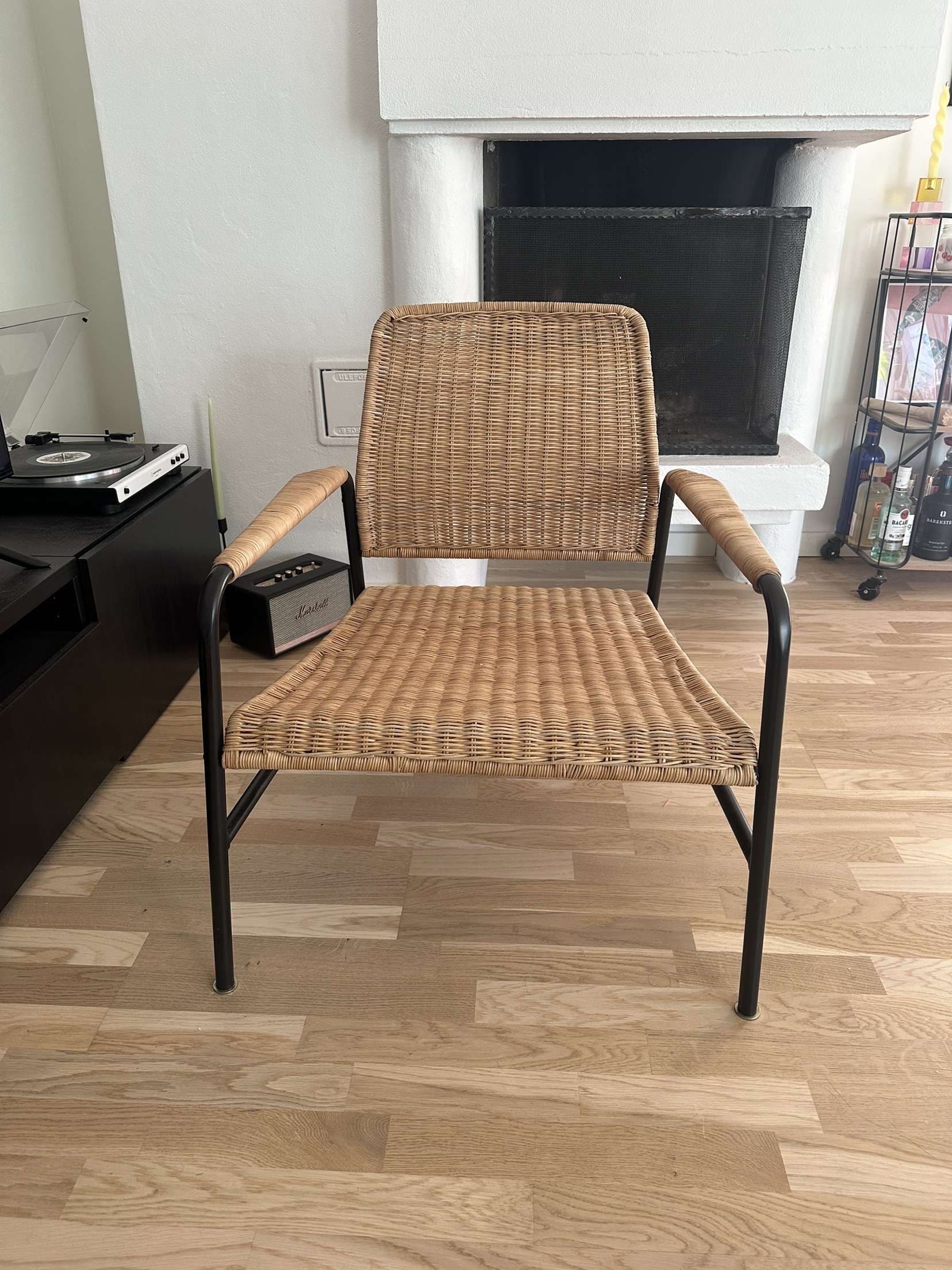 ULRIKSBERG armchair, rattan/anthracite