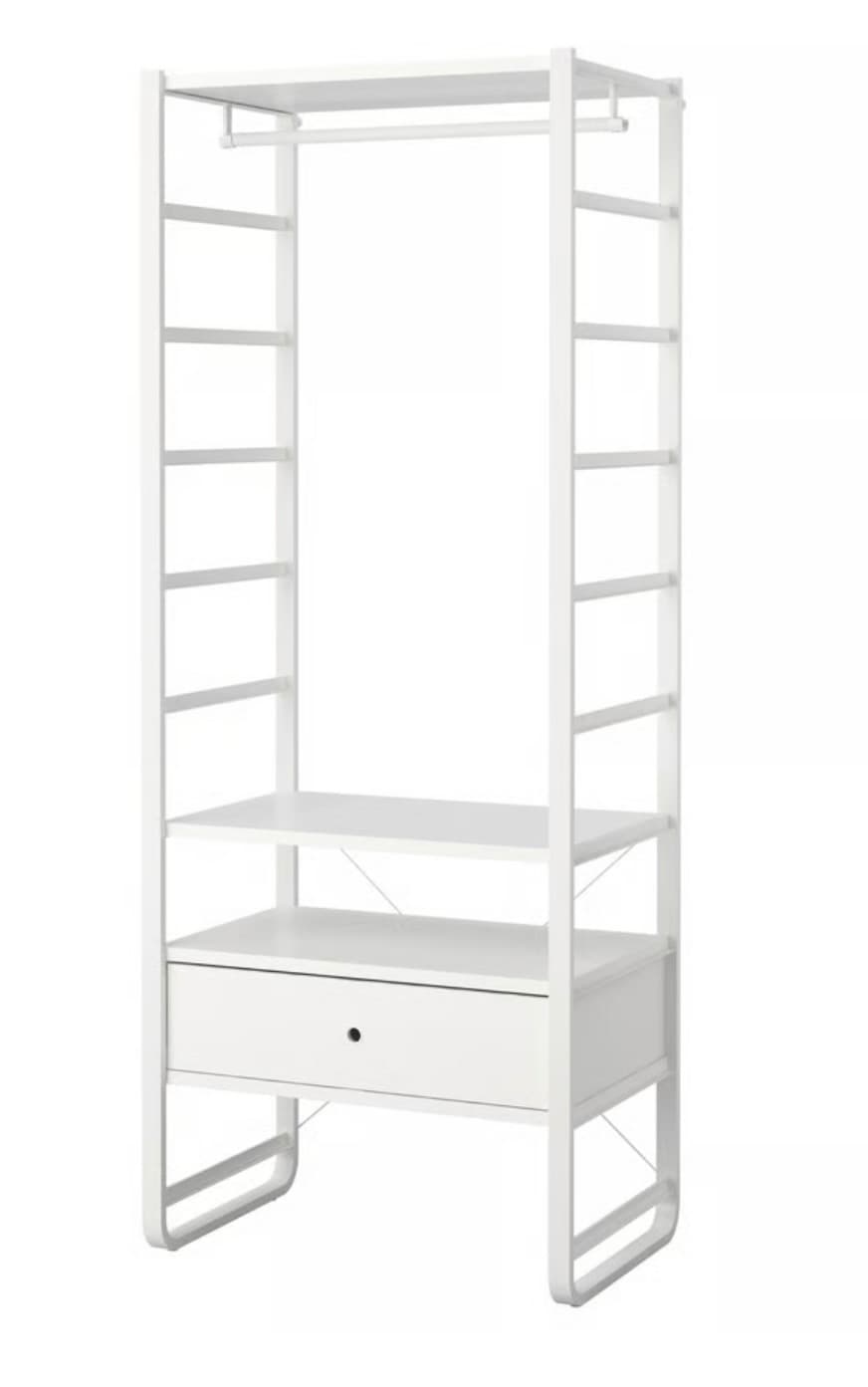 ELVARLI wardrobe combination, white, 84x55x216 cm