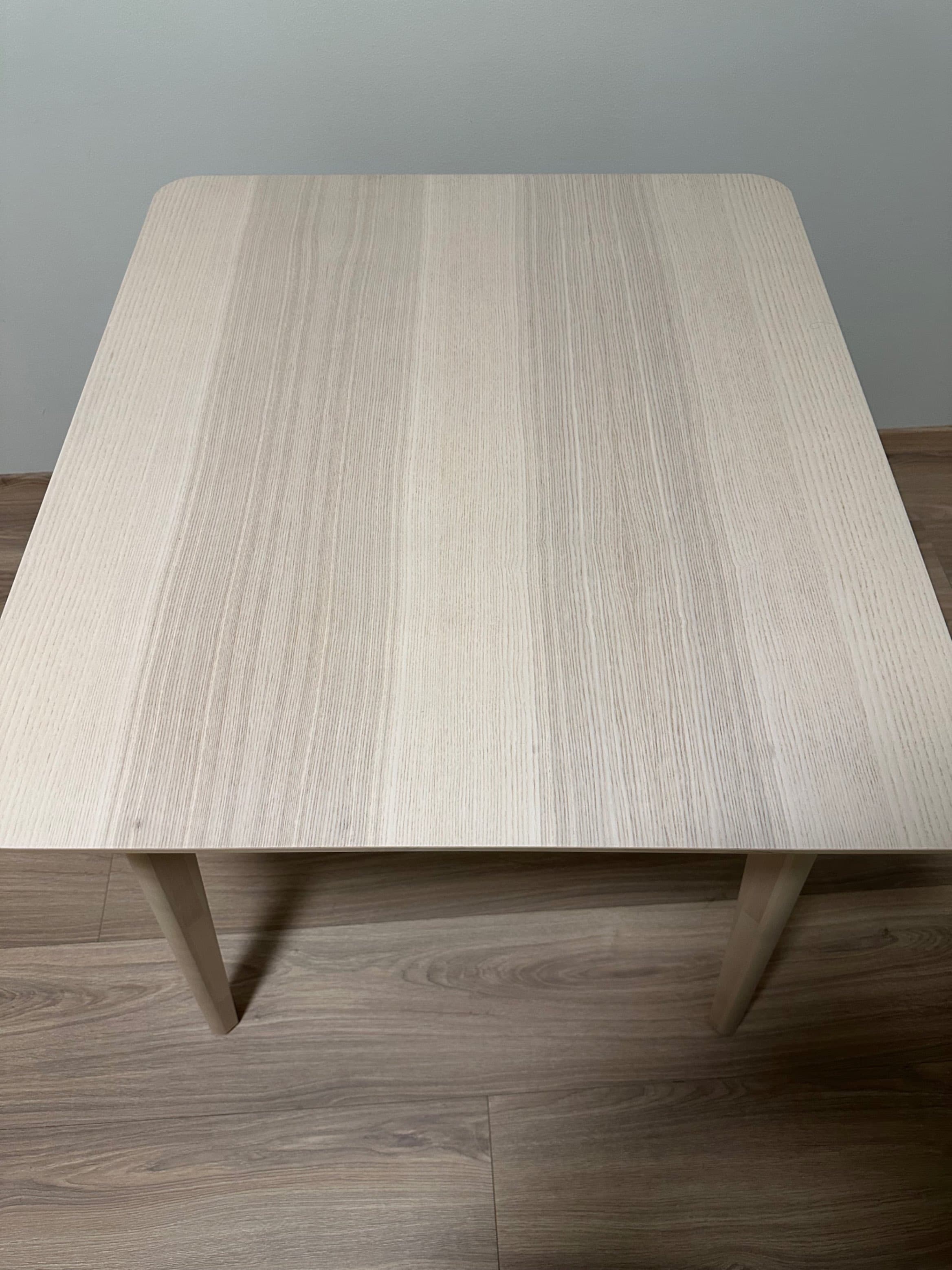 LISABO table, ash veneer, 88x78 cm