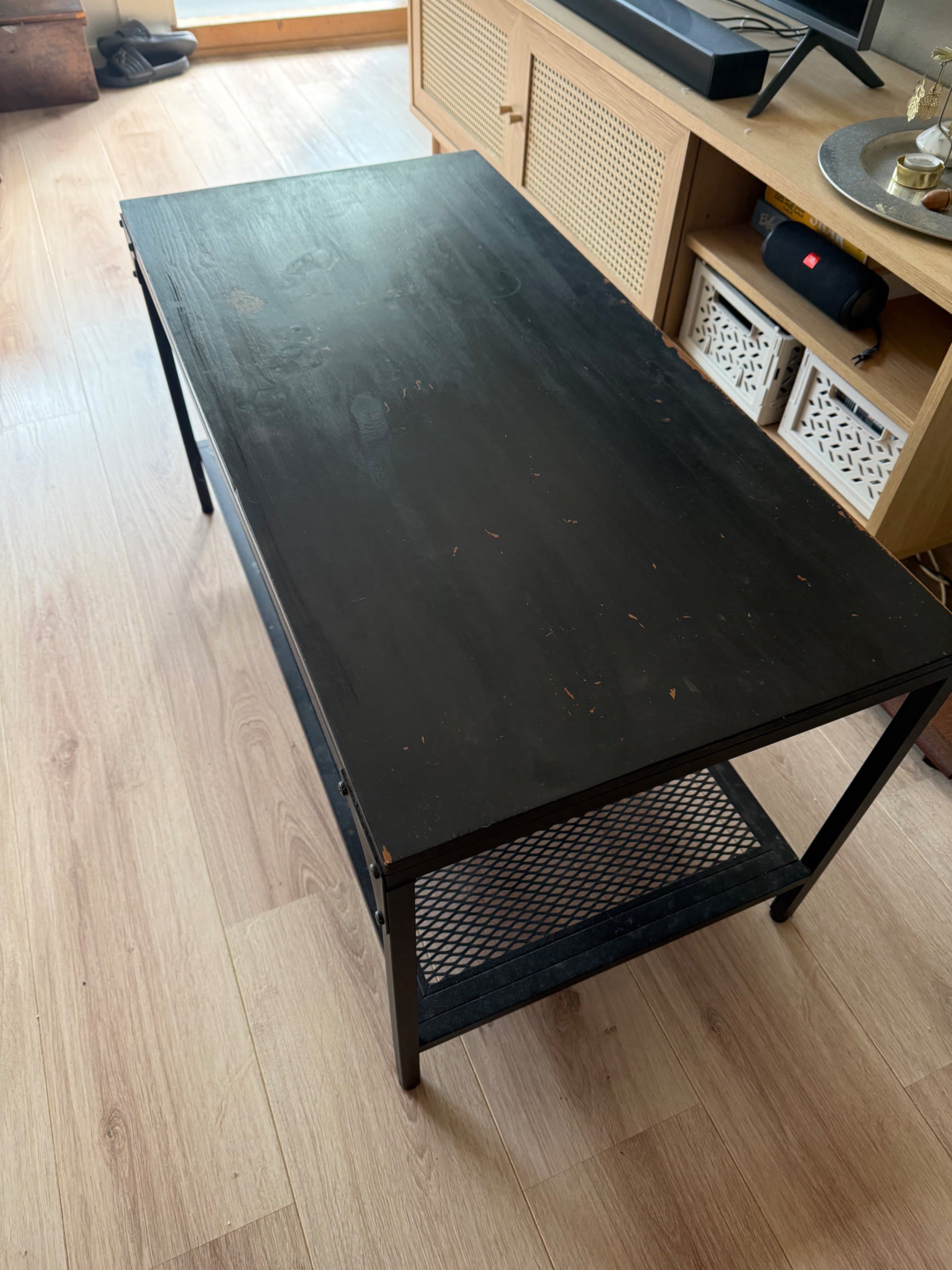 FJÄLLBO coffee table, black, 90x46 cm