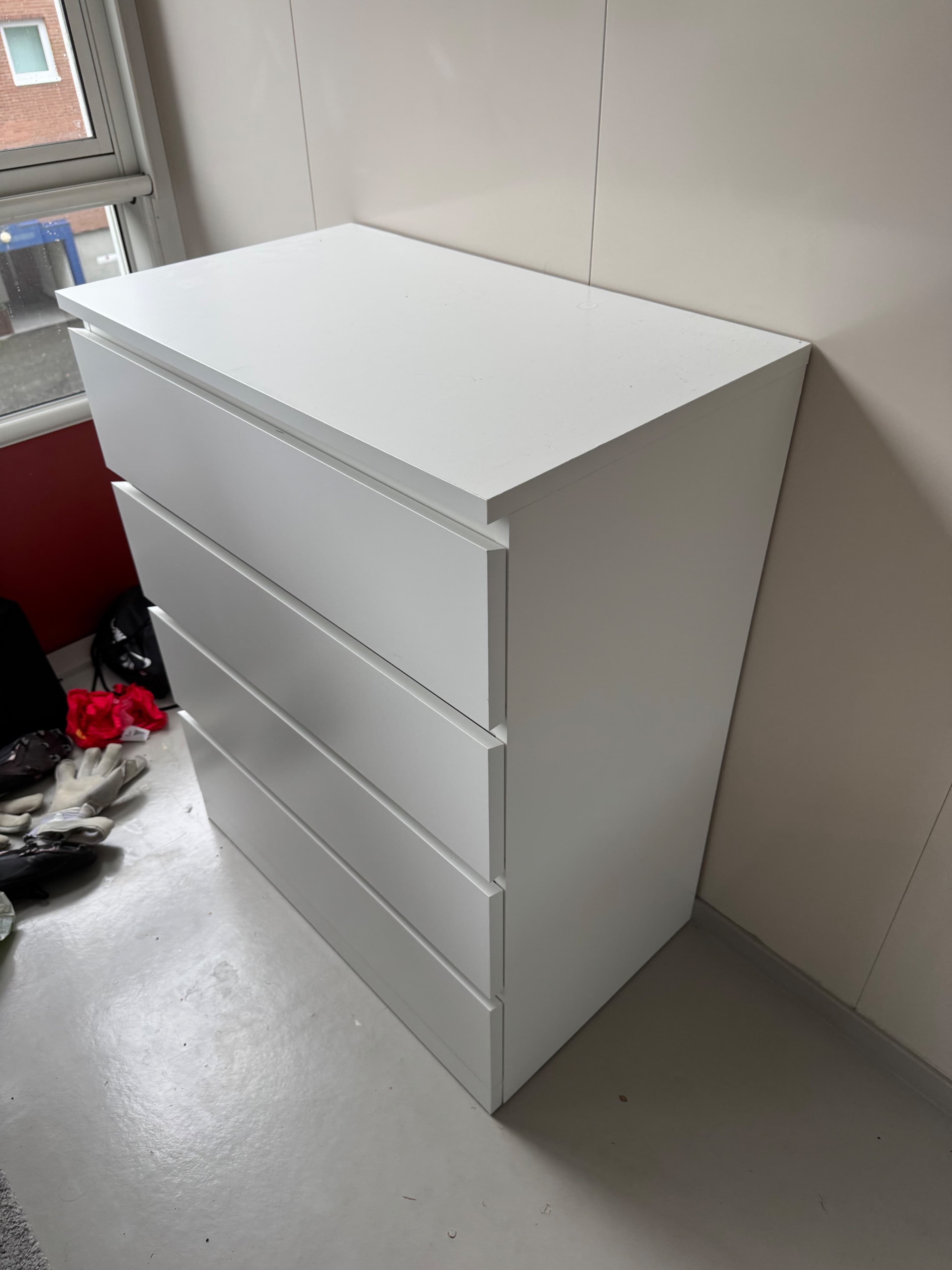 MALM chest of 4 drawers, white, 80x100 cm