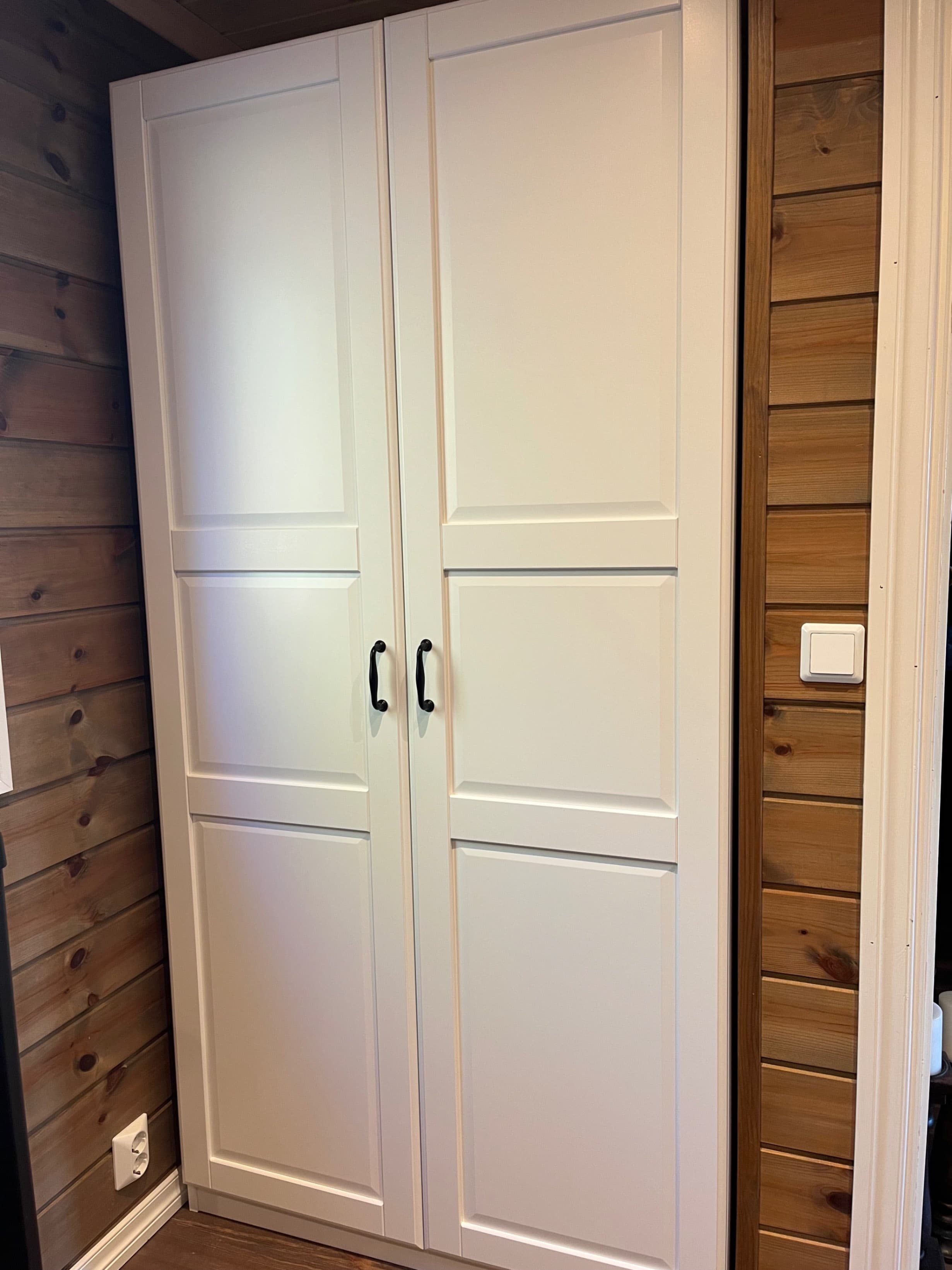 TYSSEDAL door with hinges, white, 50x195 cm