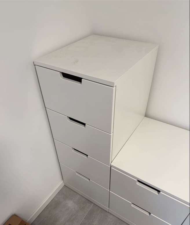 NORDLI chest of 4 drawers, white, 40x99 cm