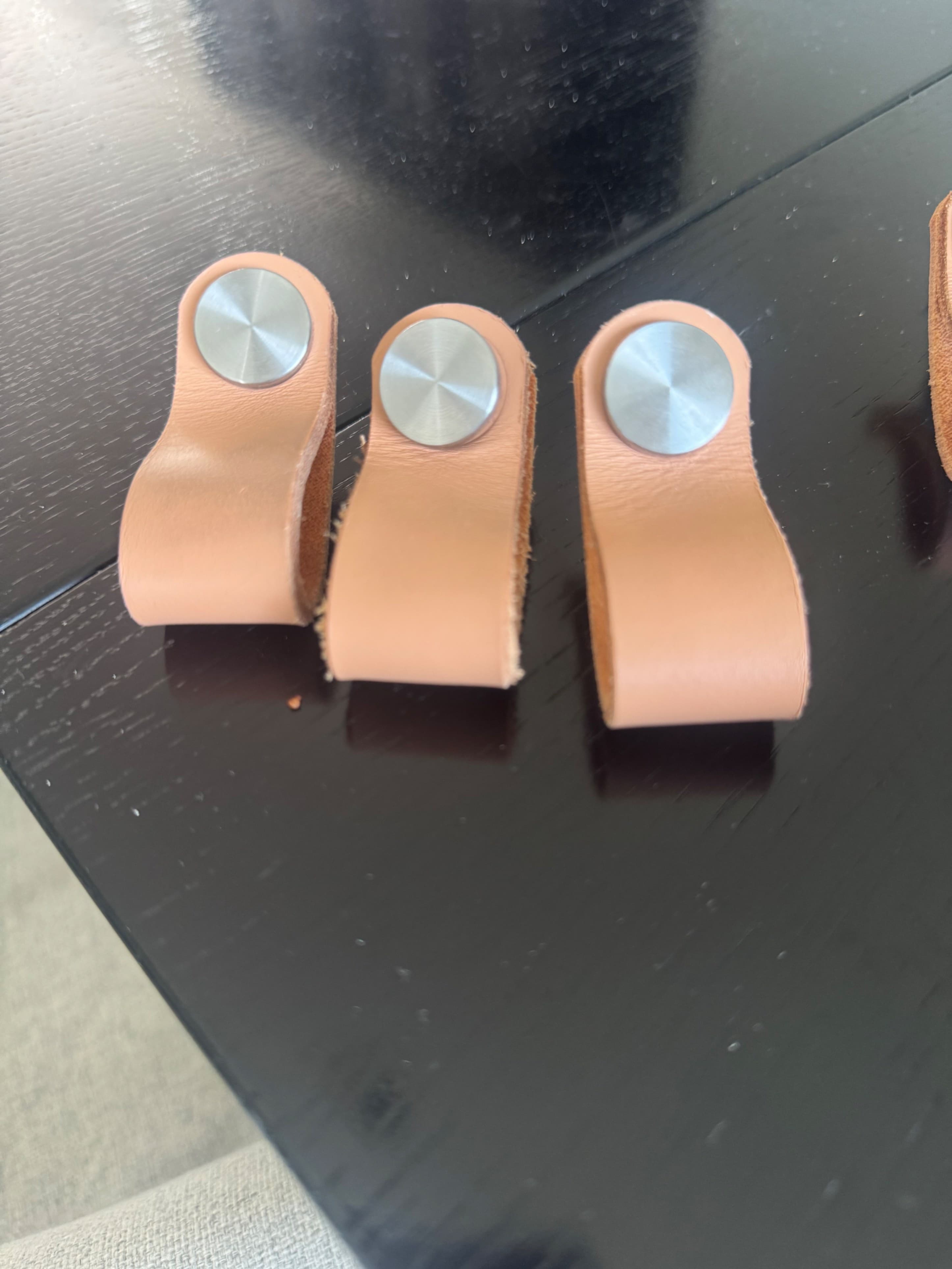 ÖSTERNÄS leather handle, tanned leather, 65 mm