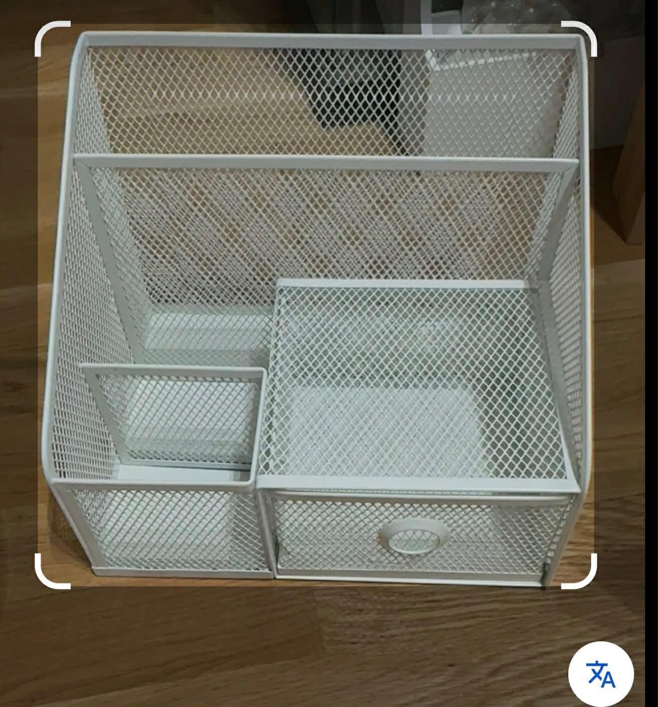 DRÖNJÖNS desk organiser, white, 25x20 cm