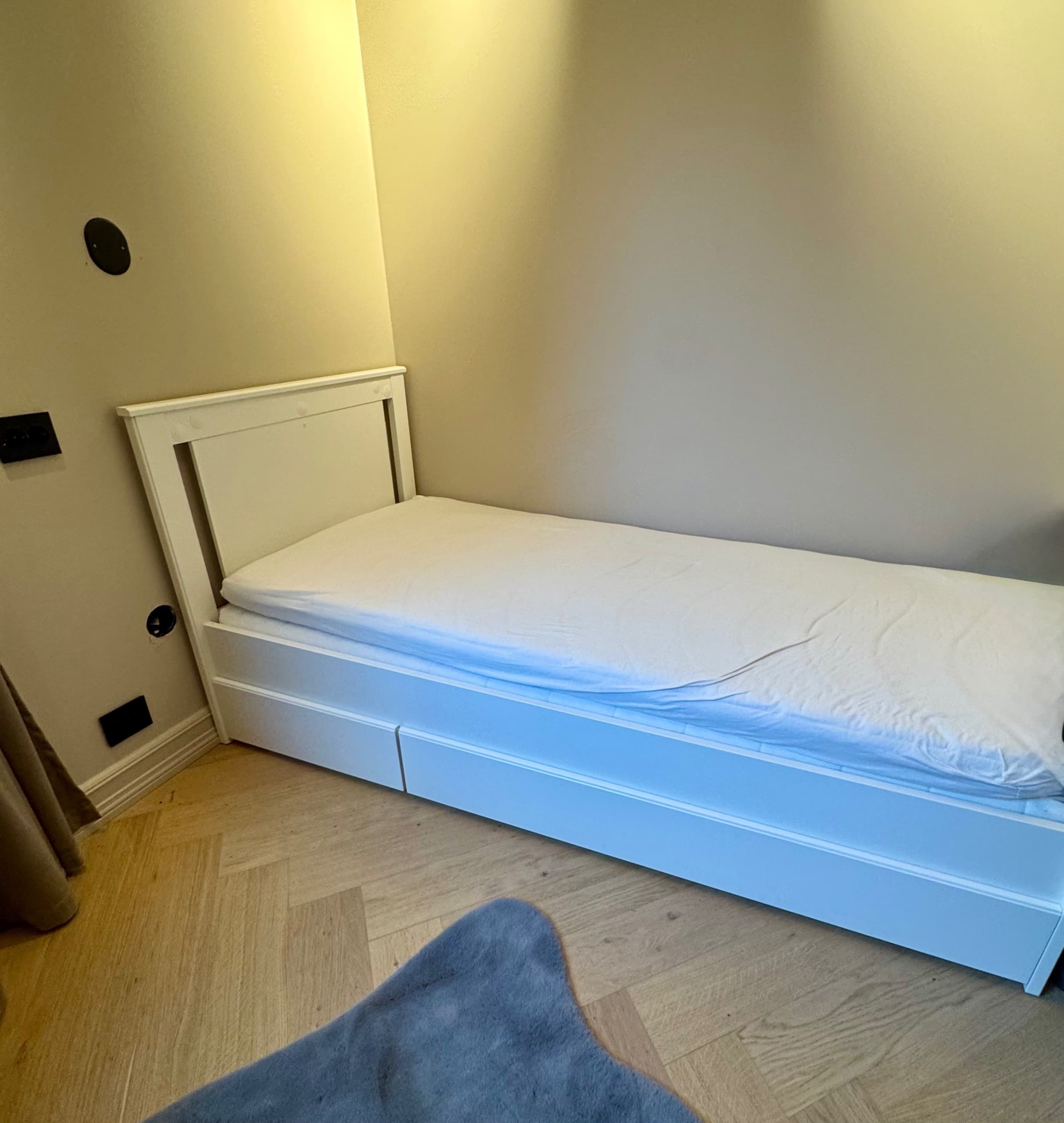 SONGESAND seng m 2 oppbev, hvit, 90x200 cm