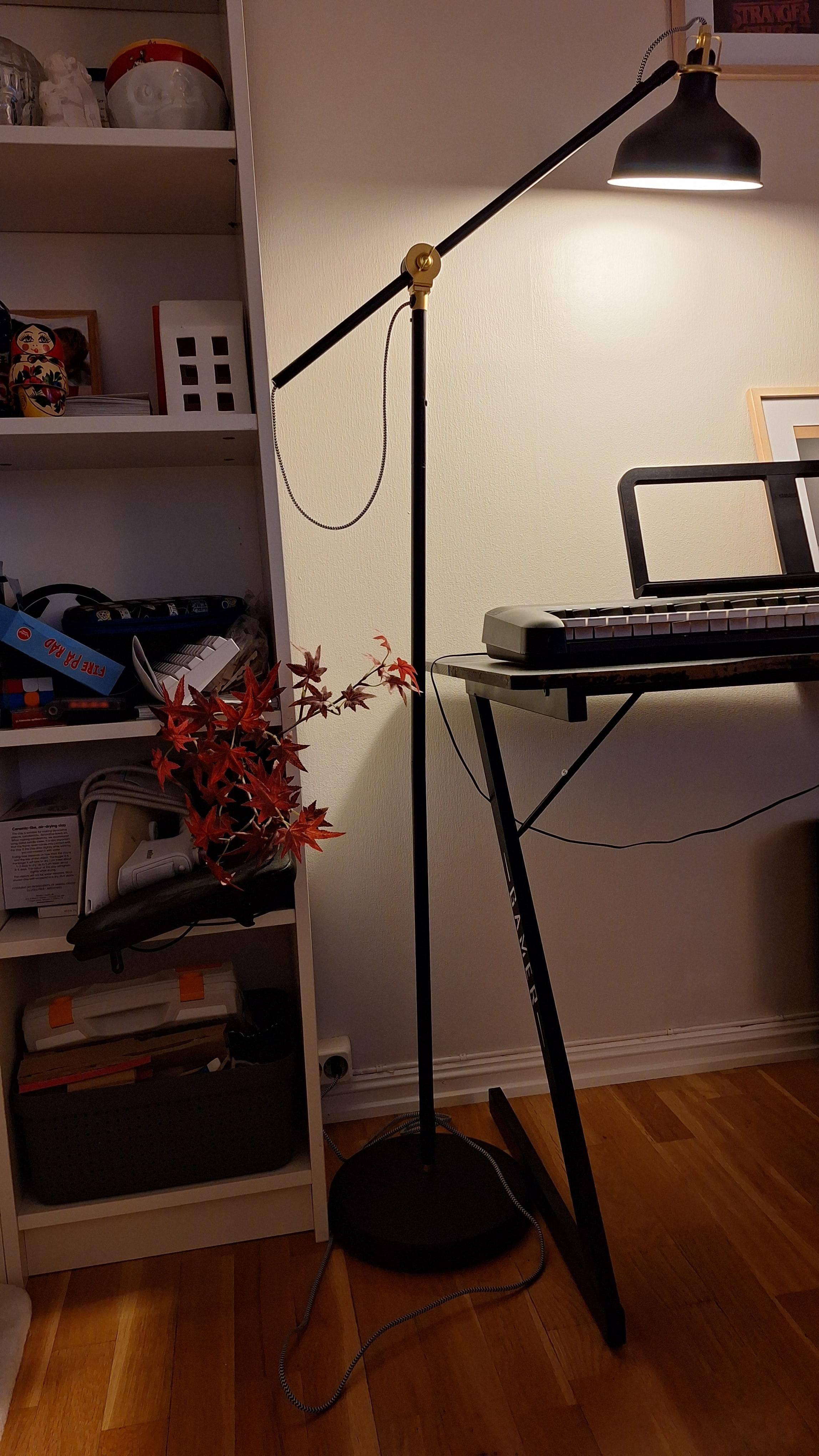 RANARP floor/reading lamp, black