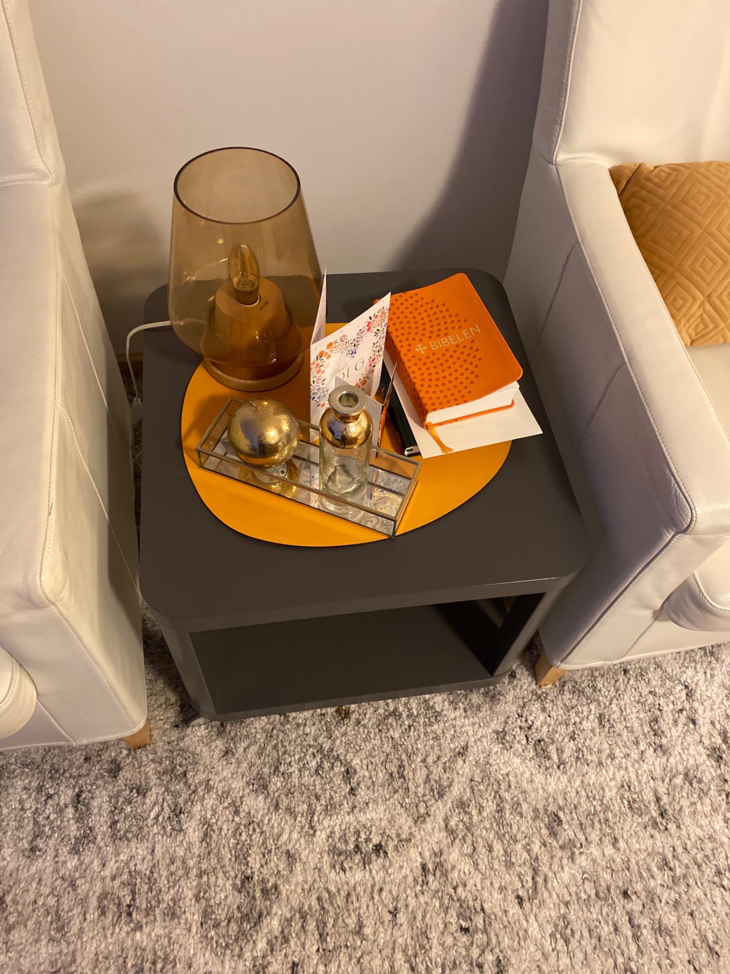 TINGBY side table on castors, grey, 50x50 cm