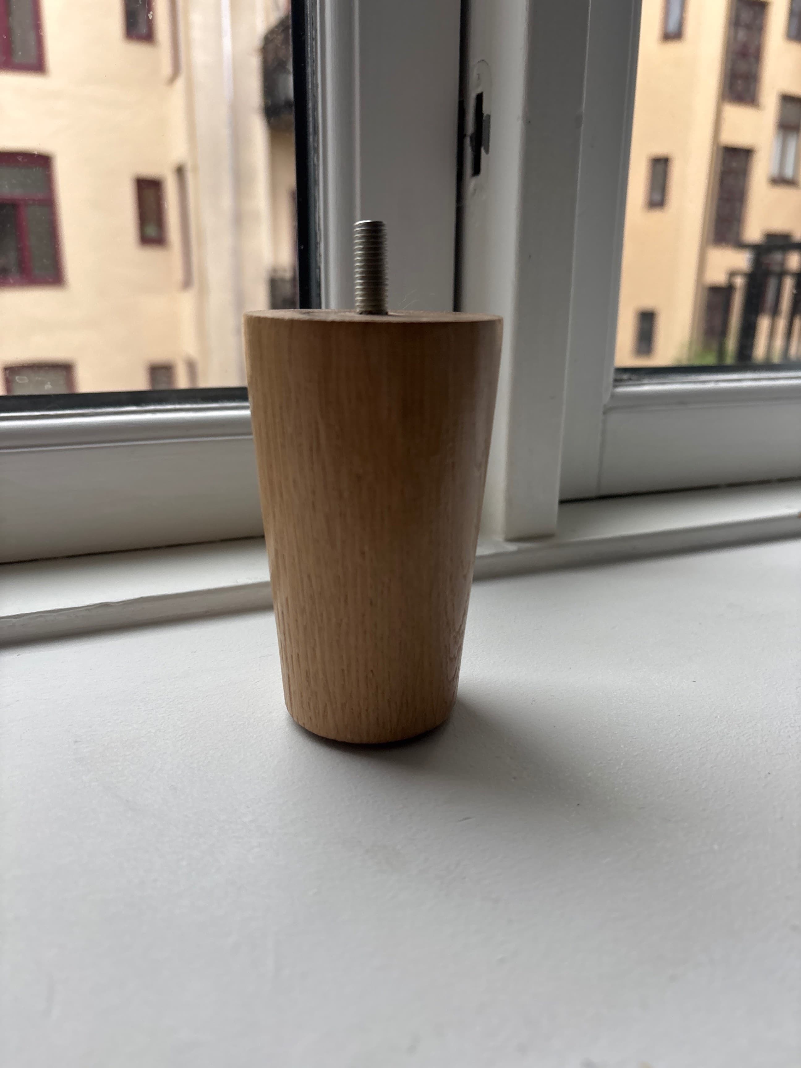BRYNILEN leg, oak, 10 cm