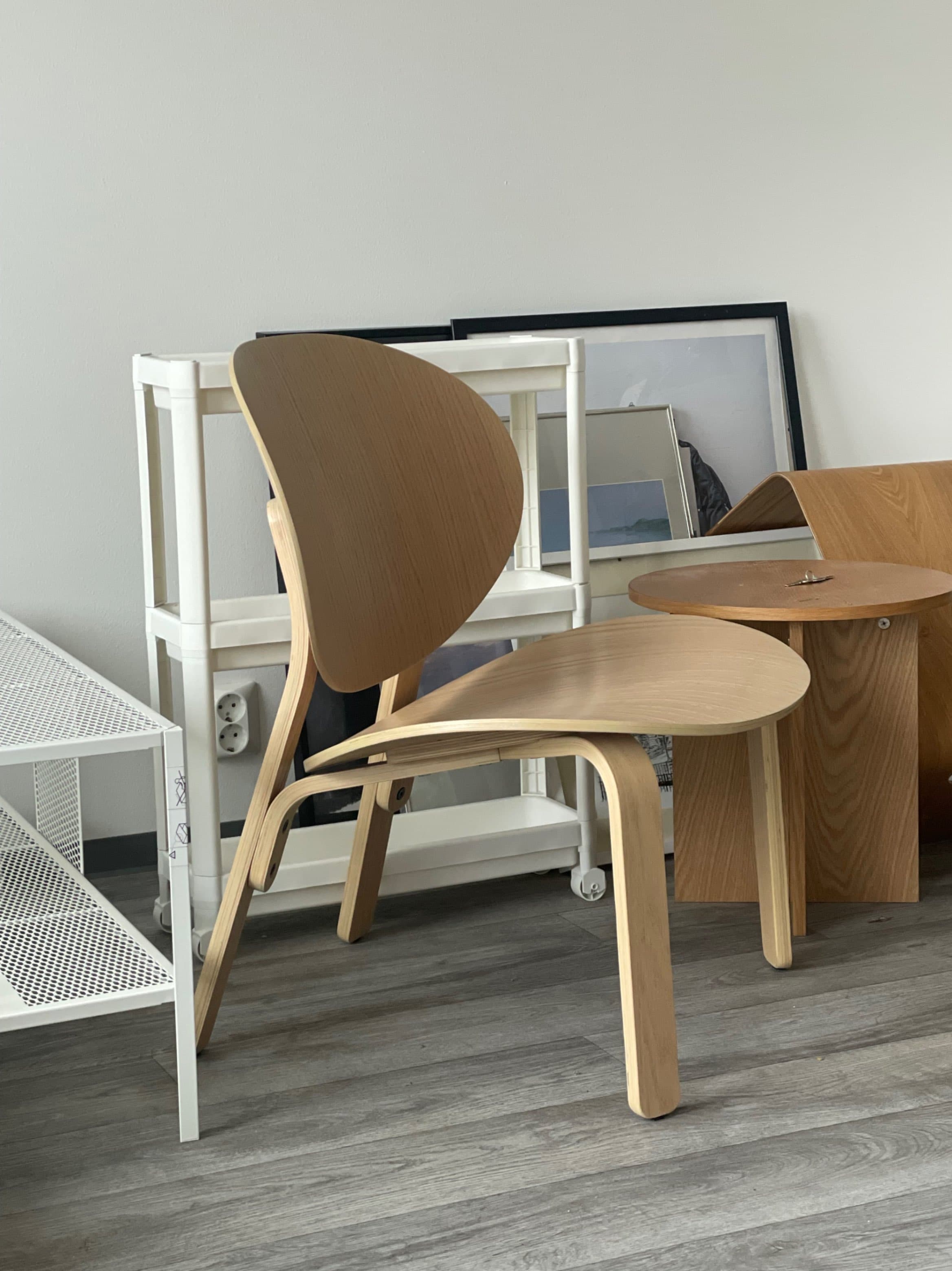 FRÖSET easy chair, white stained oak veneer