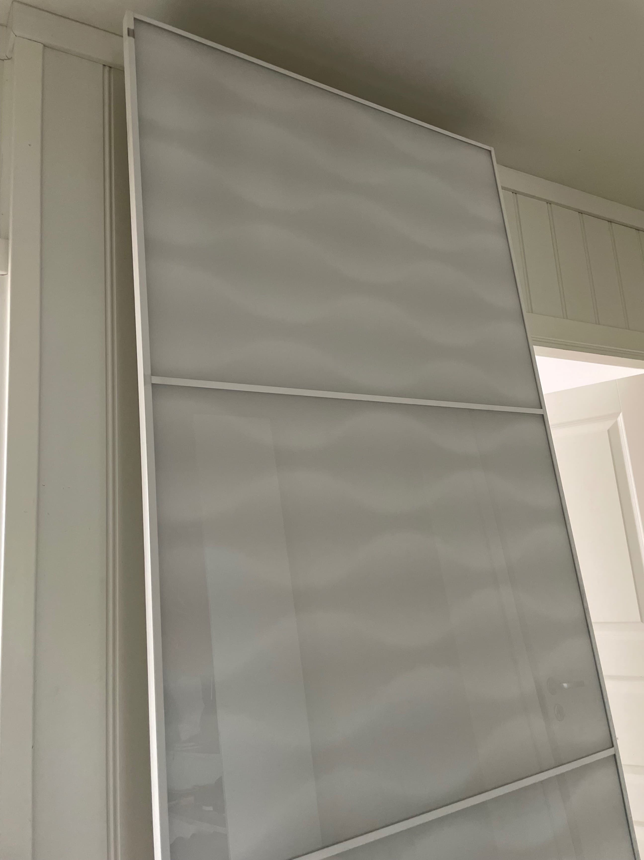 SVARTISDAL 4 panels for sliding door frame, white paper effect, 100x236 cm
