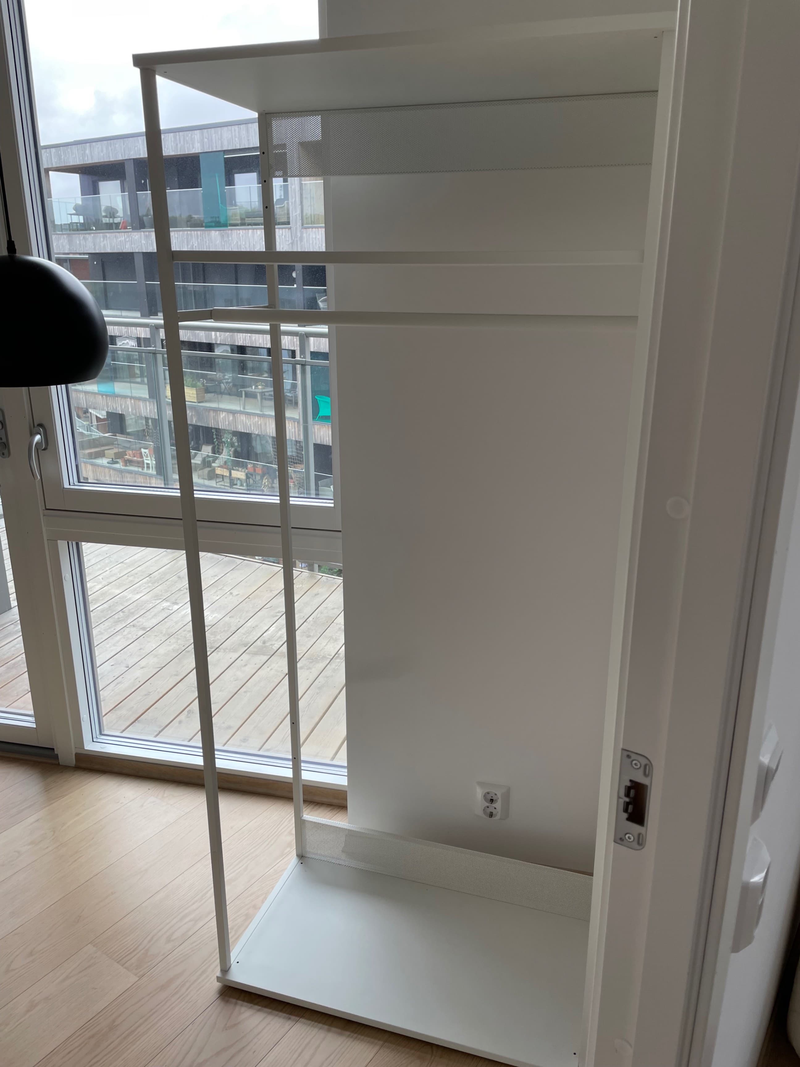 PLATSA open clothes hanging unit, white, 80x40x180 cm