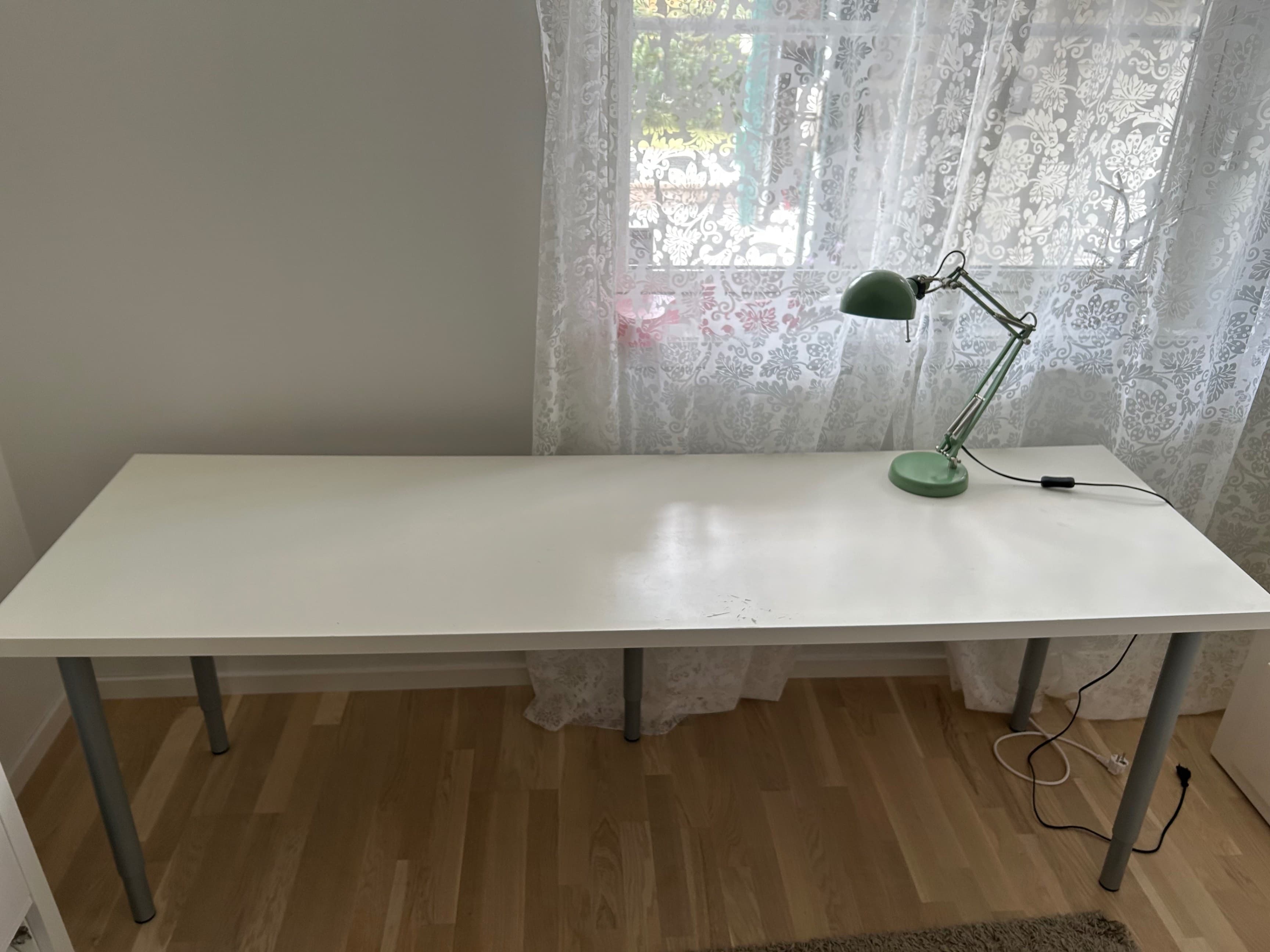 LAGKAPTEN table top, white, 200x60 cm
